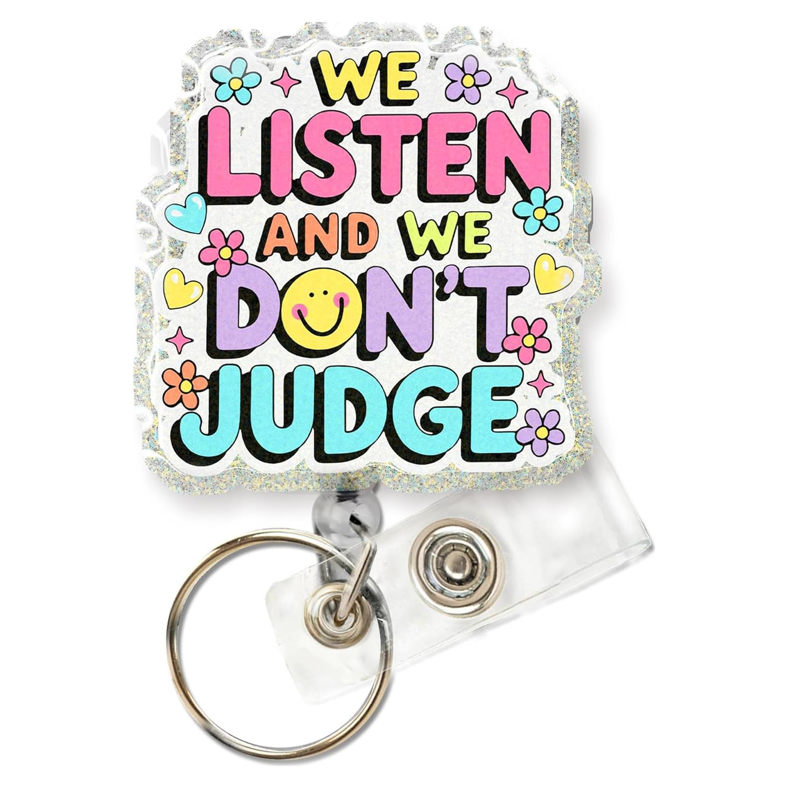 Insignia de ID Retráctil GAHAPI We Listen - Clip Cocodrilo