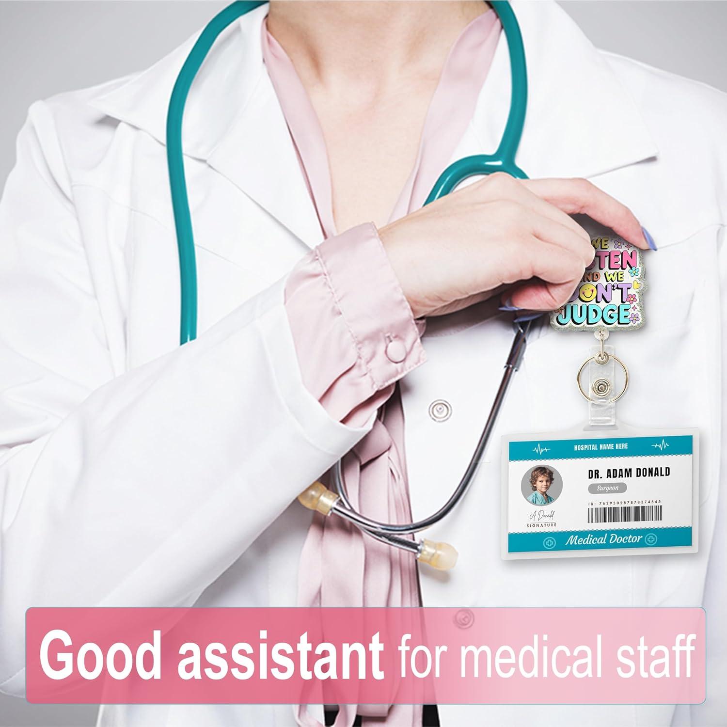 Insignia de ID Retráctil GAHAPI We Listen - Clip Cocodrilo