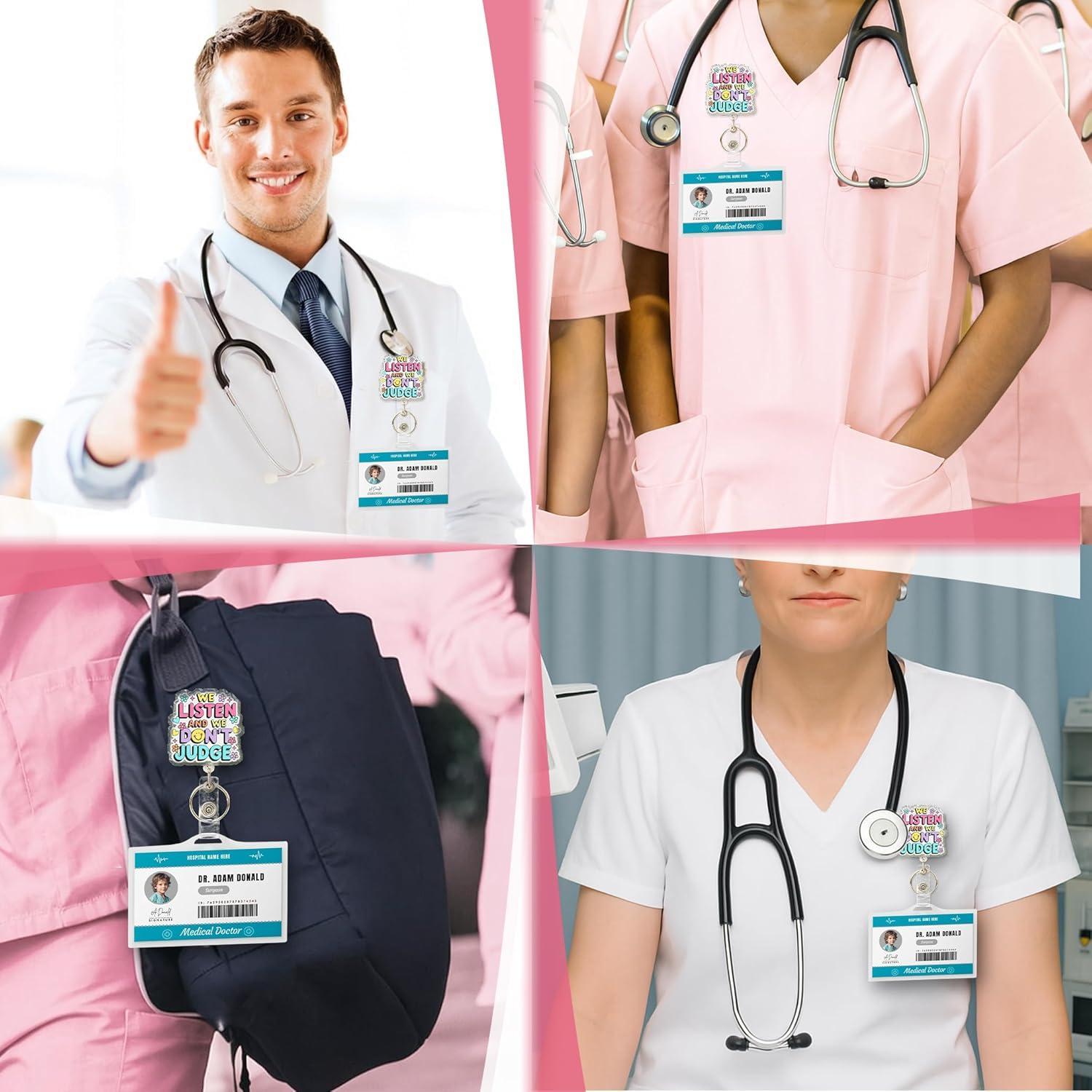 Insignia de ID Retráctil GAHAPI We Listen - Clip Cocodrilo