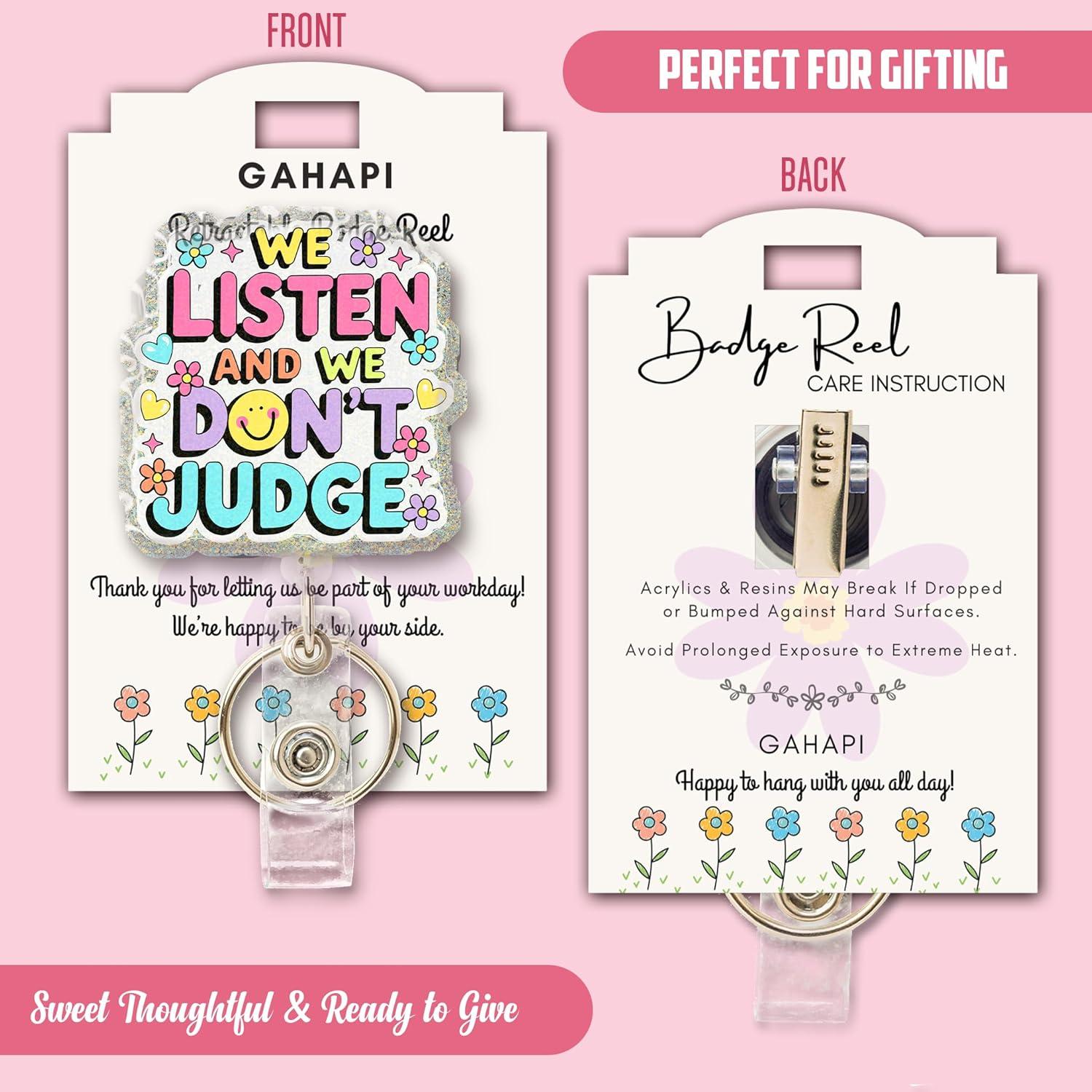 Insignia de ID Retráctil GAHAPI We Listen - Clip Cocodrilo