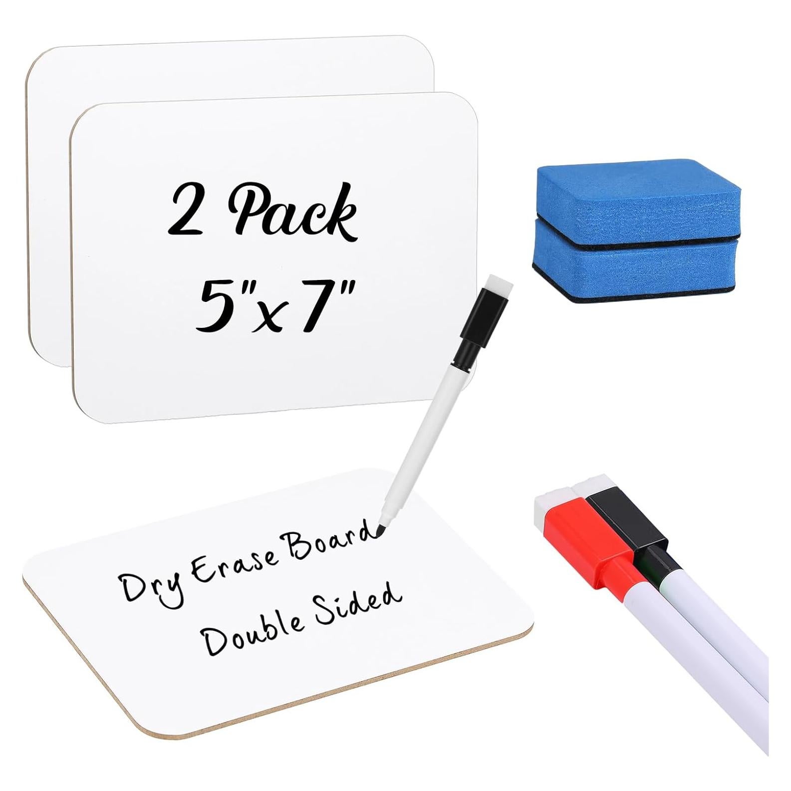 2 Mini Tableros Blancos Doble Cara Affrolling 12.7x17.8cm