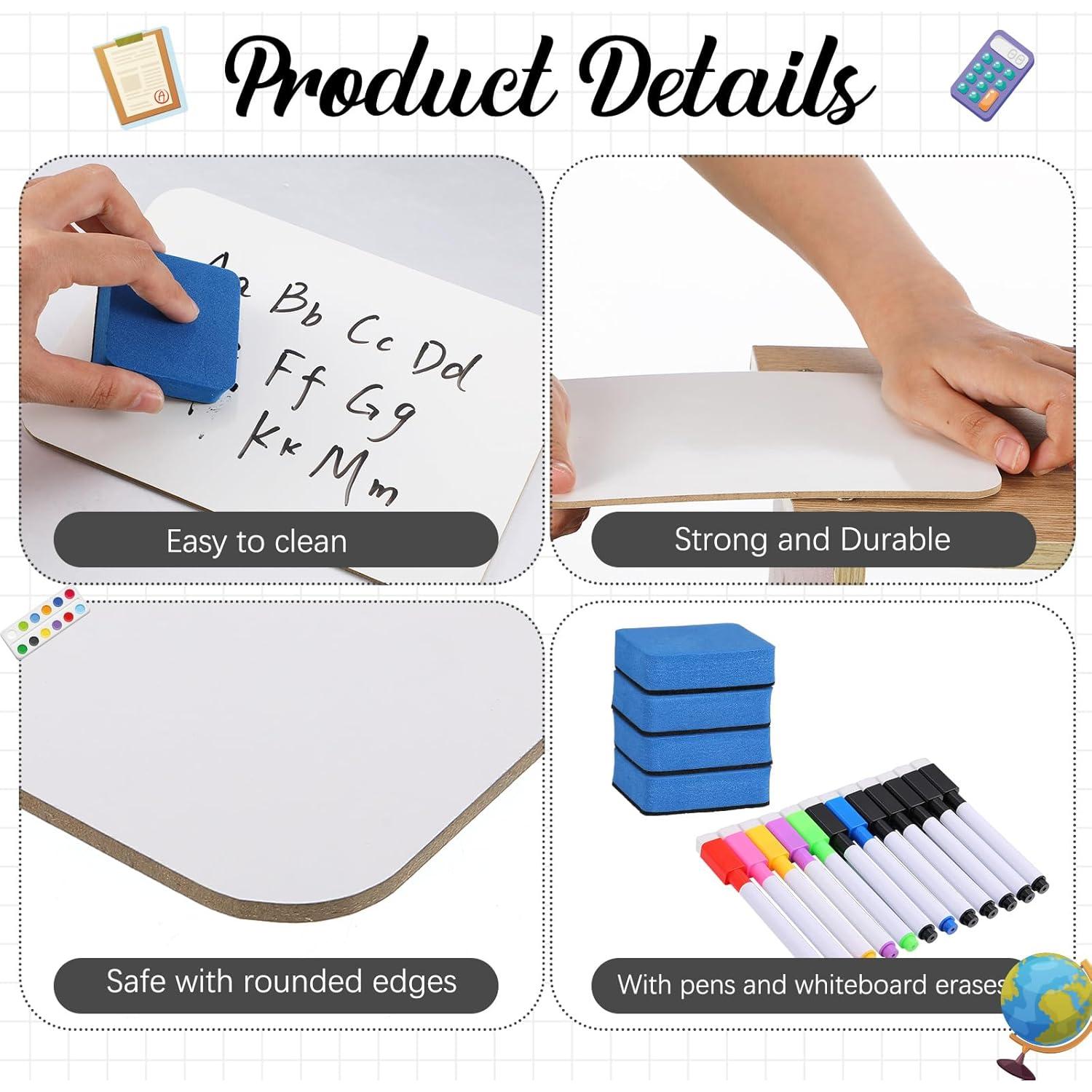 2 Mini Tableros Blancos Doble Cara Affrolling 12.7x17.8cm