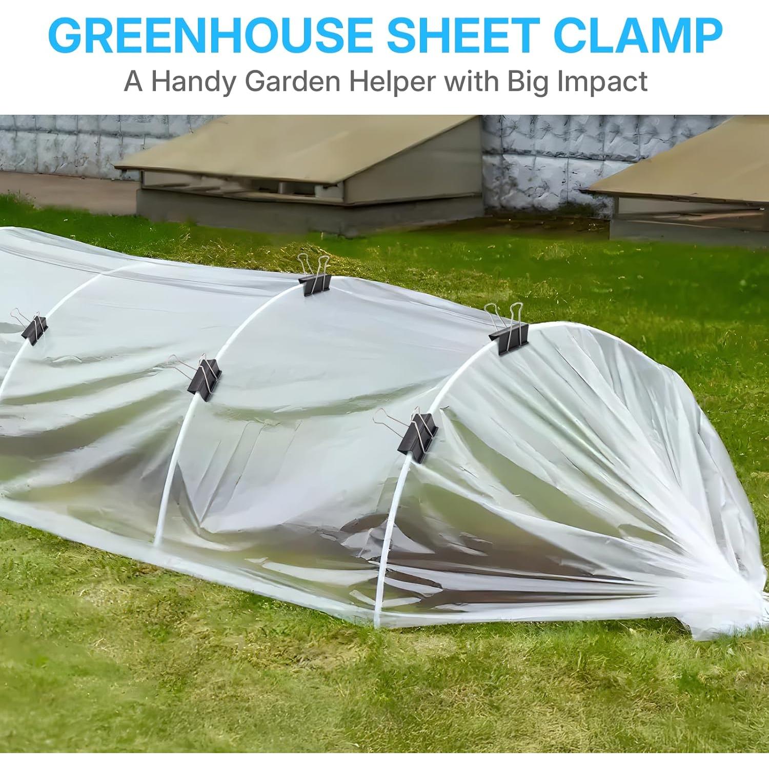 Clips de Carpeta Jumbo OWLKELA 3 Pulgadas 6 Pcs Negros