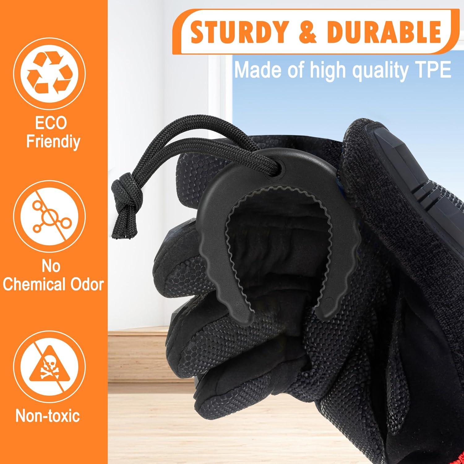 Crosize Detenedores de Puertas 4 Piezas Negro TPE