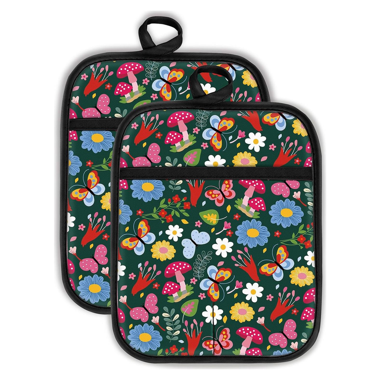 Soportes para Ollas Swooflia 100% Algodón 2 Piezas Resistentes al Calor