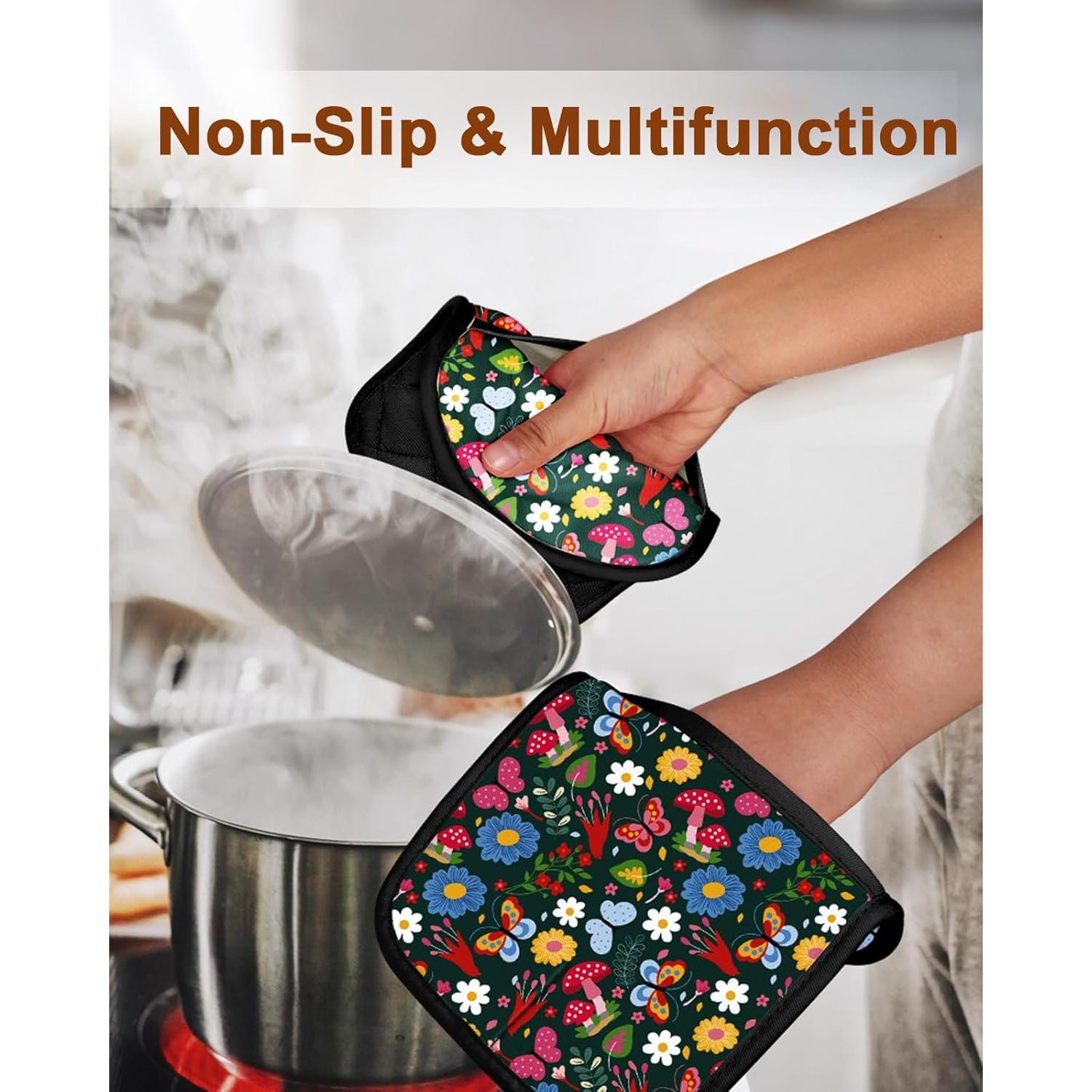 Soportes para Ollas Swooflia 100% Algodón 2 Piezas Resistentes al Calor