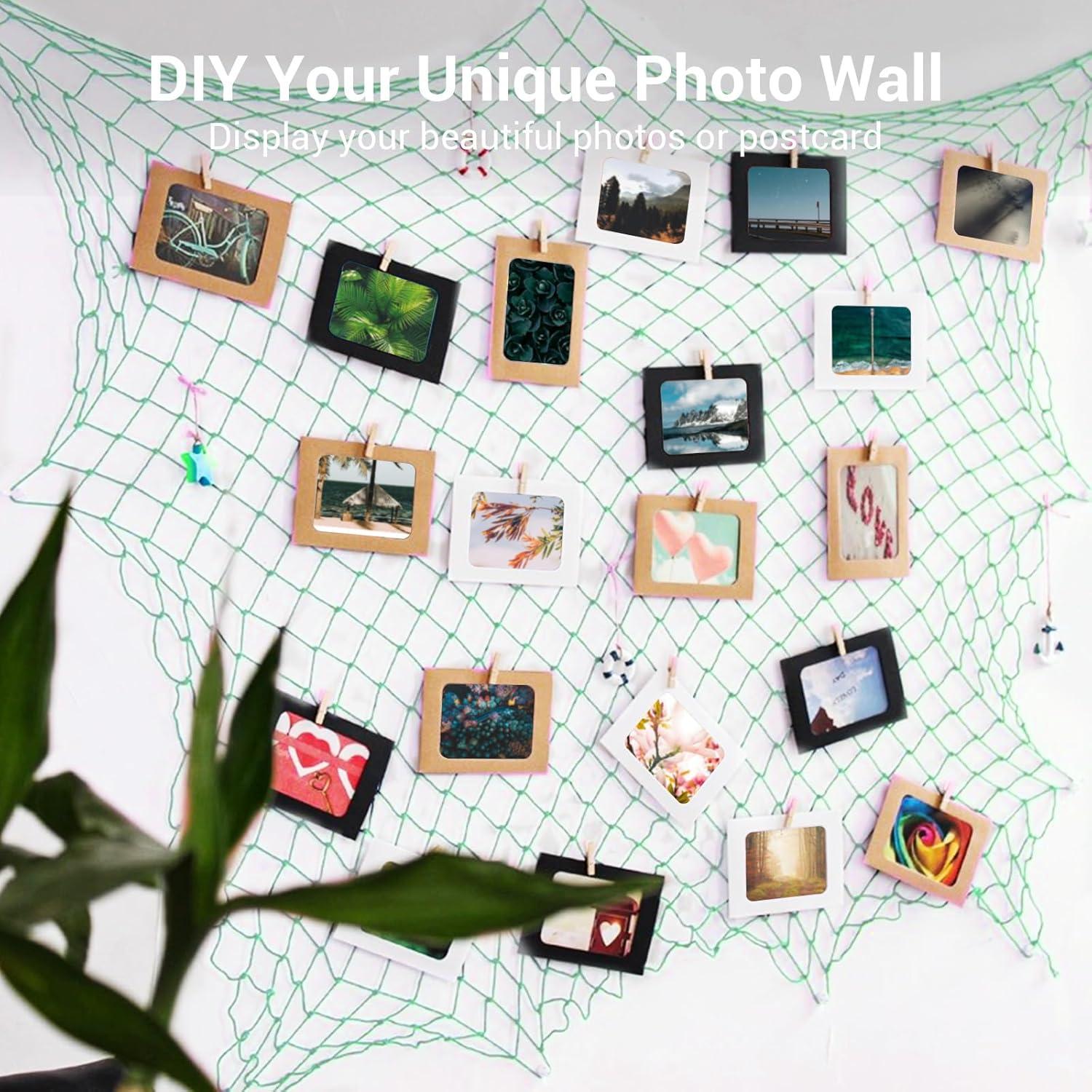 Paquete de 2 Redes de Pesca Decorativas Verde Manzana 203x102 cm