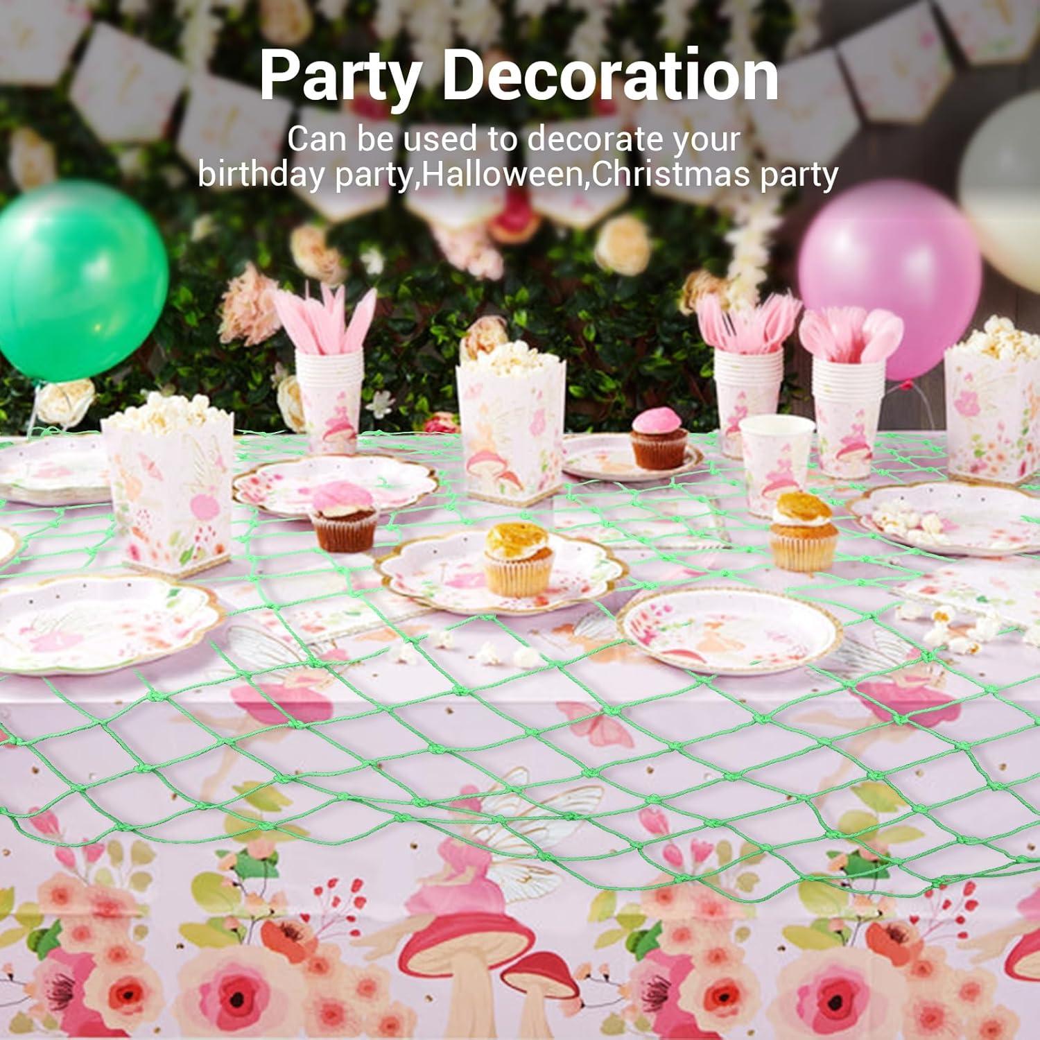 Paquete de 2 Redes de Pesca Decorativas Verde Manzana 203x102 cm