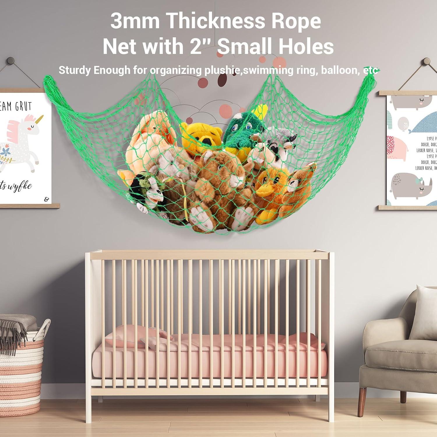 Paquete de 2 Redes de Pesca Decorativas Verde Manzana 203x102 cm