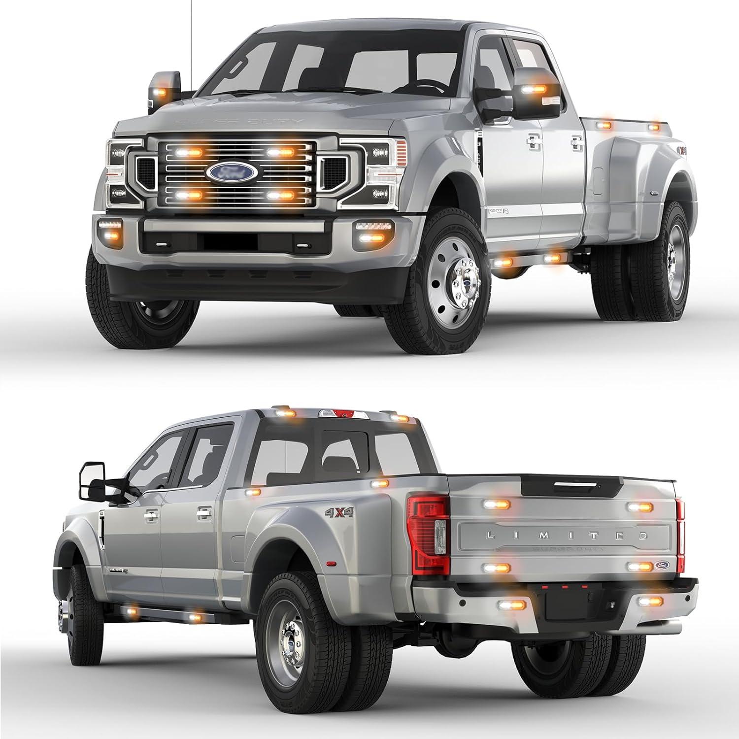 Luz Estroboscópica LED PKINGLAKE 6W Ámbar/Blanco 21 Modos