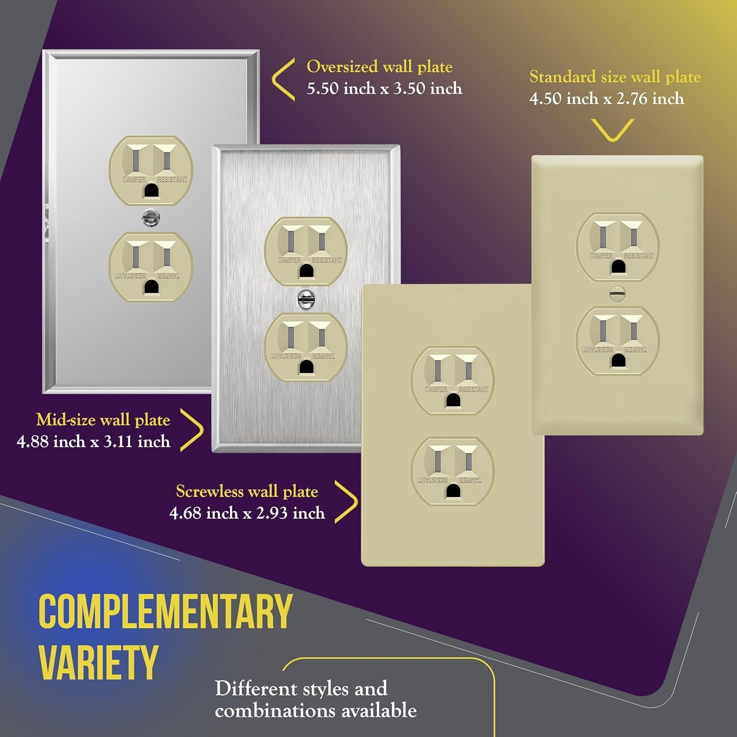 Enchufe Doble Enerlites Marfil 15A 125V Resistente a Manipulaciones (Paquete de 10)