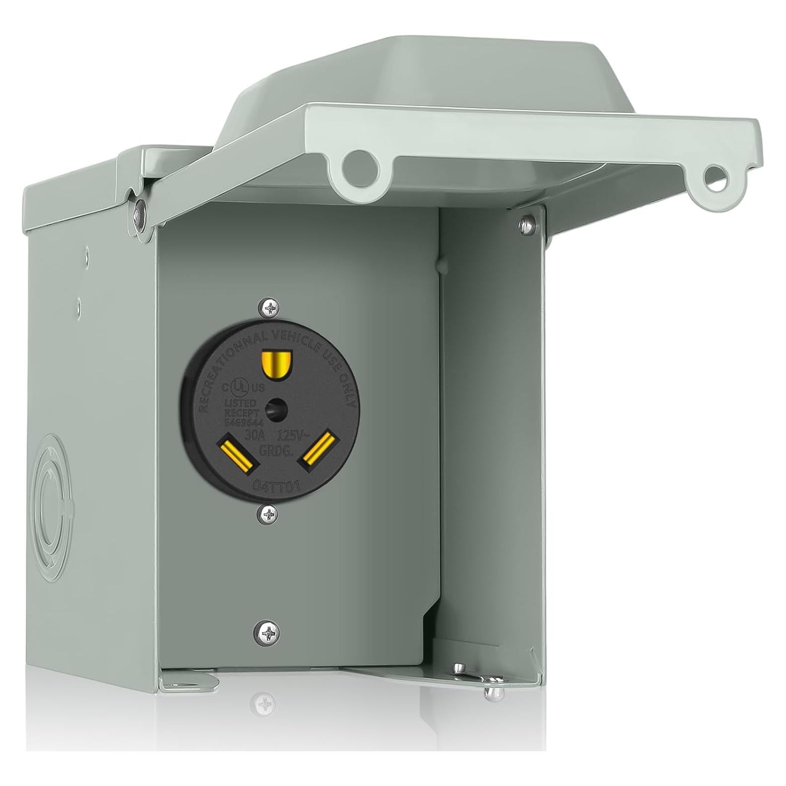 Caja de Salida de Energía RV PAULINN 30A Nema TT-30R Impermeable