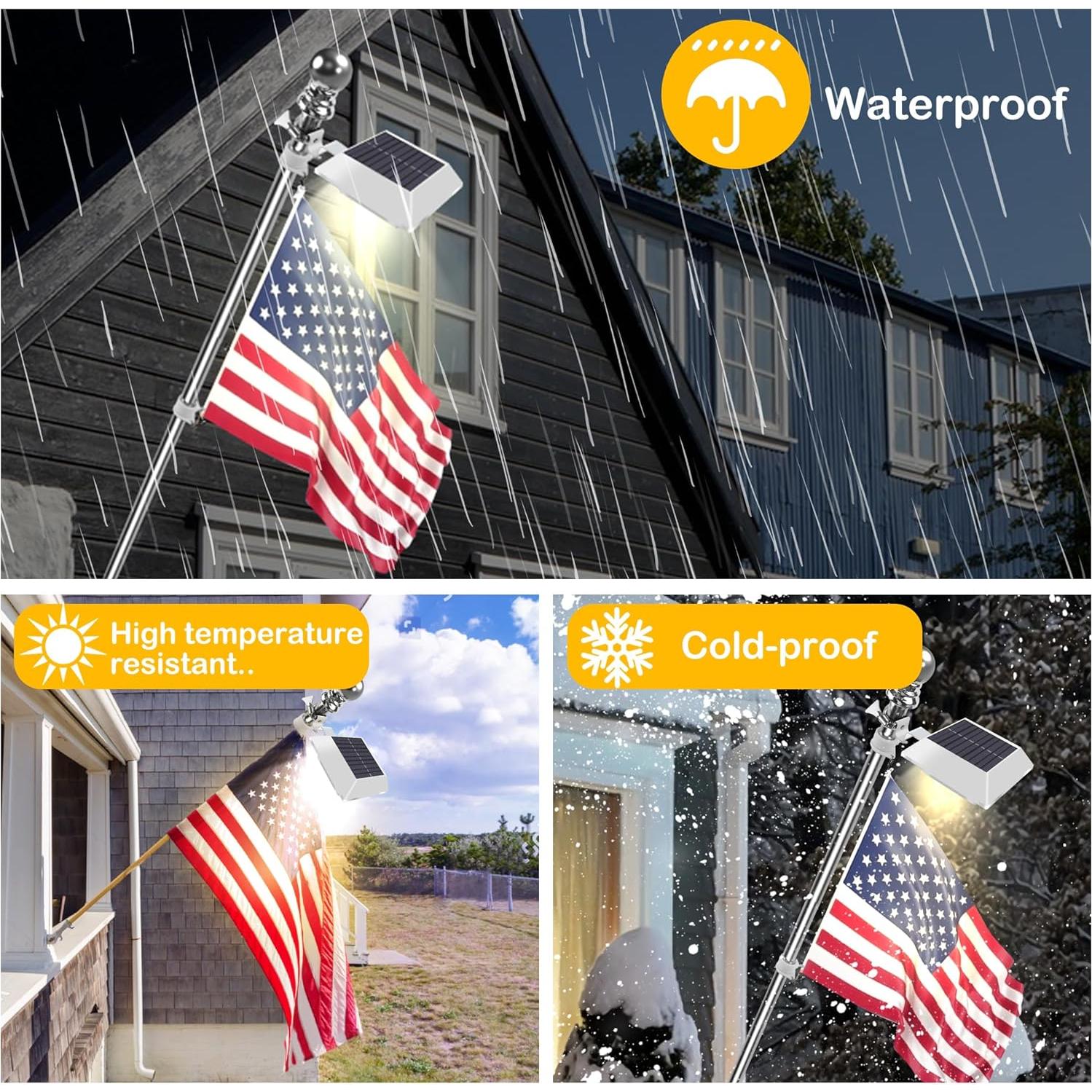 Luz Solar para Poste de Bandera Little Joke 3000K LED 12 LEDs