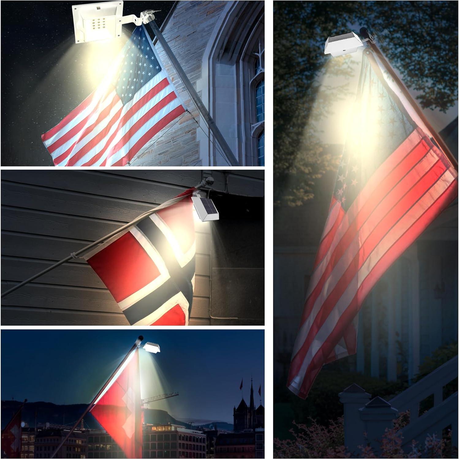 Luz Solar para Poste de Bandera Little Joke 3000K LED 12 LEDs