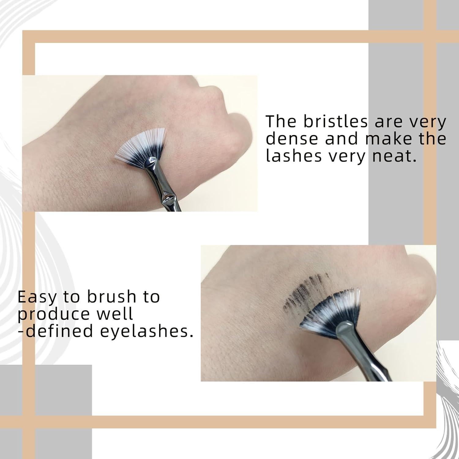 Conjunto de 3 Brochas de Fan para Pestañas Zvrlampro