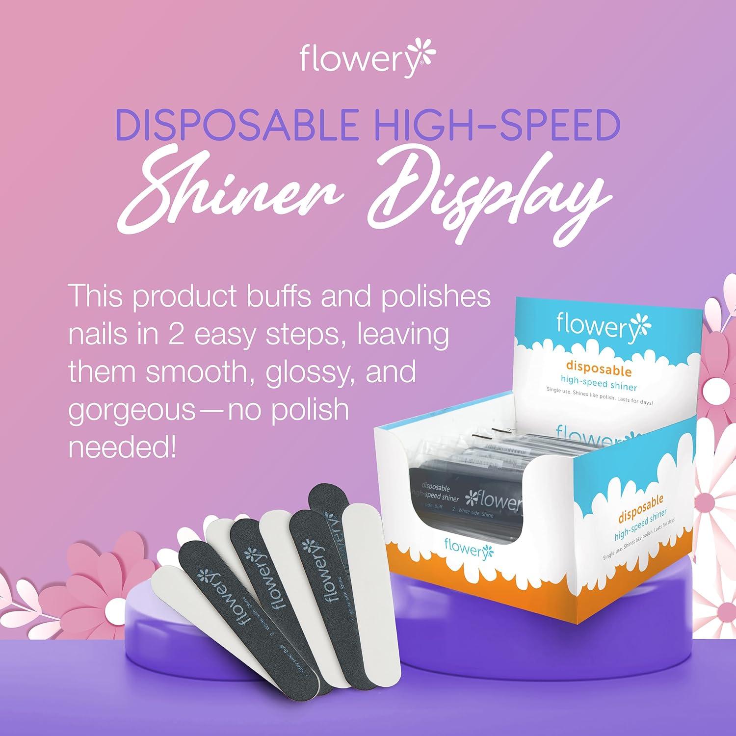 Pulidor Desechable Flowery 25 Pcs - Brillo y Lijado Uñas