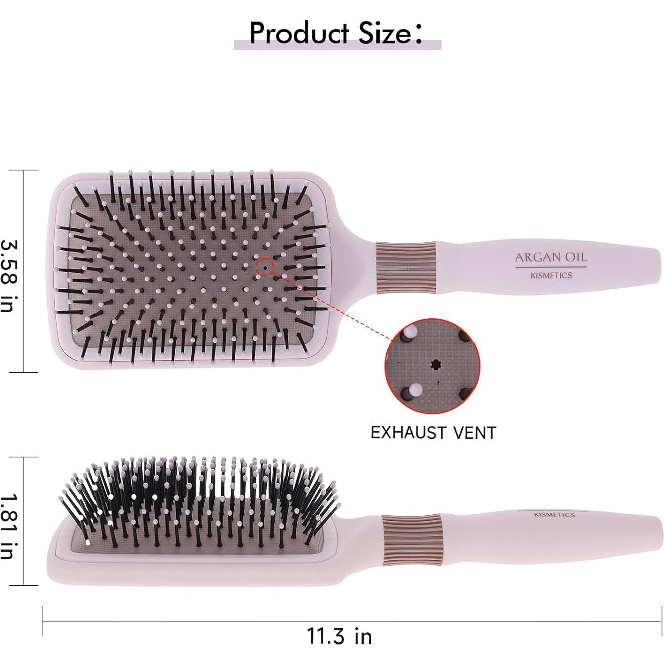 Cepillo de paleta KISMETICS con aceite de argán - 28.7x9.1cm