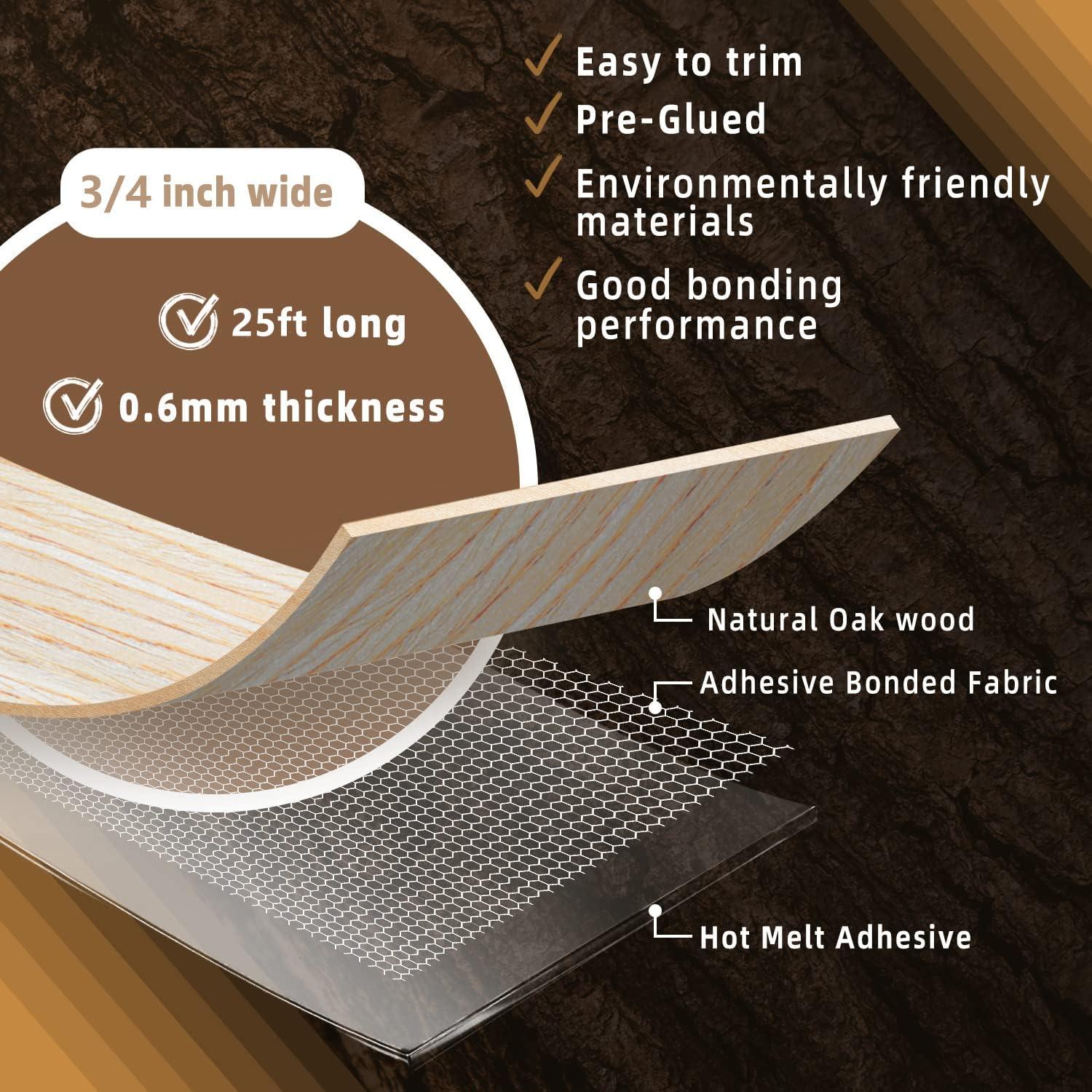 Banda de Biselado de Roble GSCIT Club 19mm x 7.62m 0.3mm