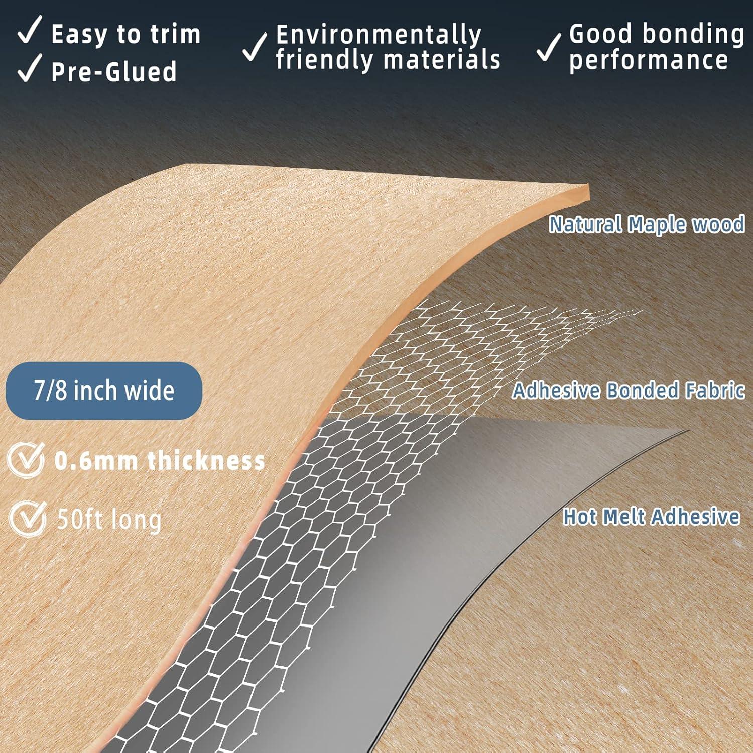 Banda de Biselado de Arce GSCIT Club 2.2cm x 15.24m Prepegada