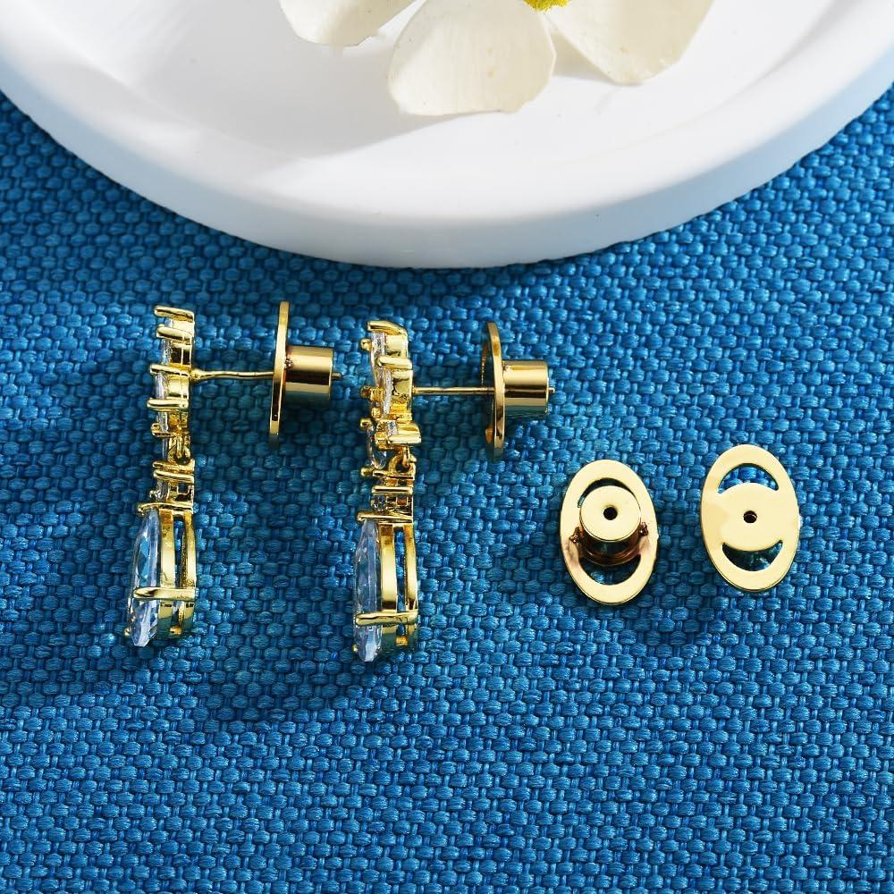 Resortes Elevadores para Pendientes AKRUWELRY Oro Blanco 4pcs