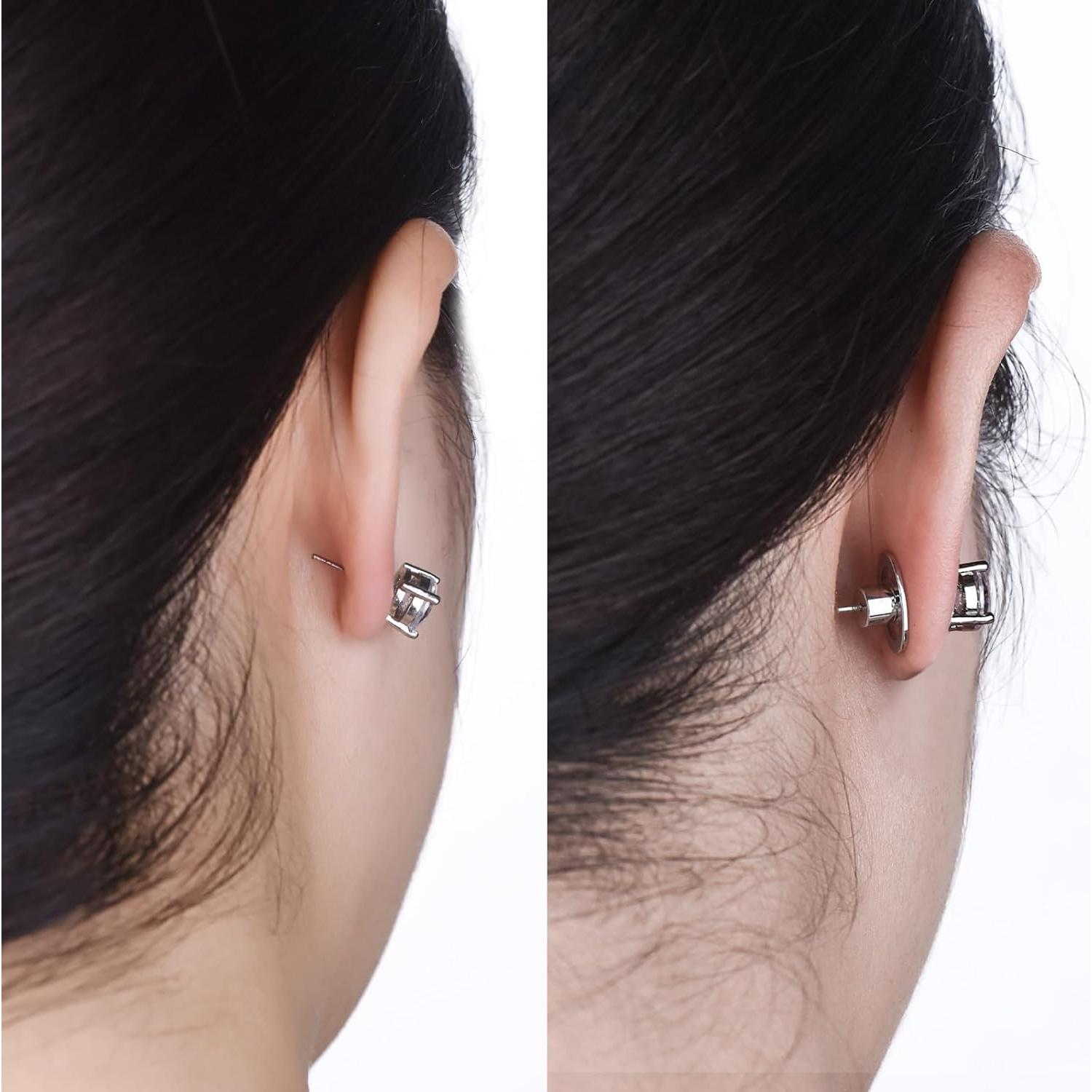 Resortes Elevadores para Pendientes AKRUWELRY Oro Blanco 4pcs