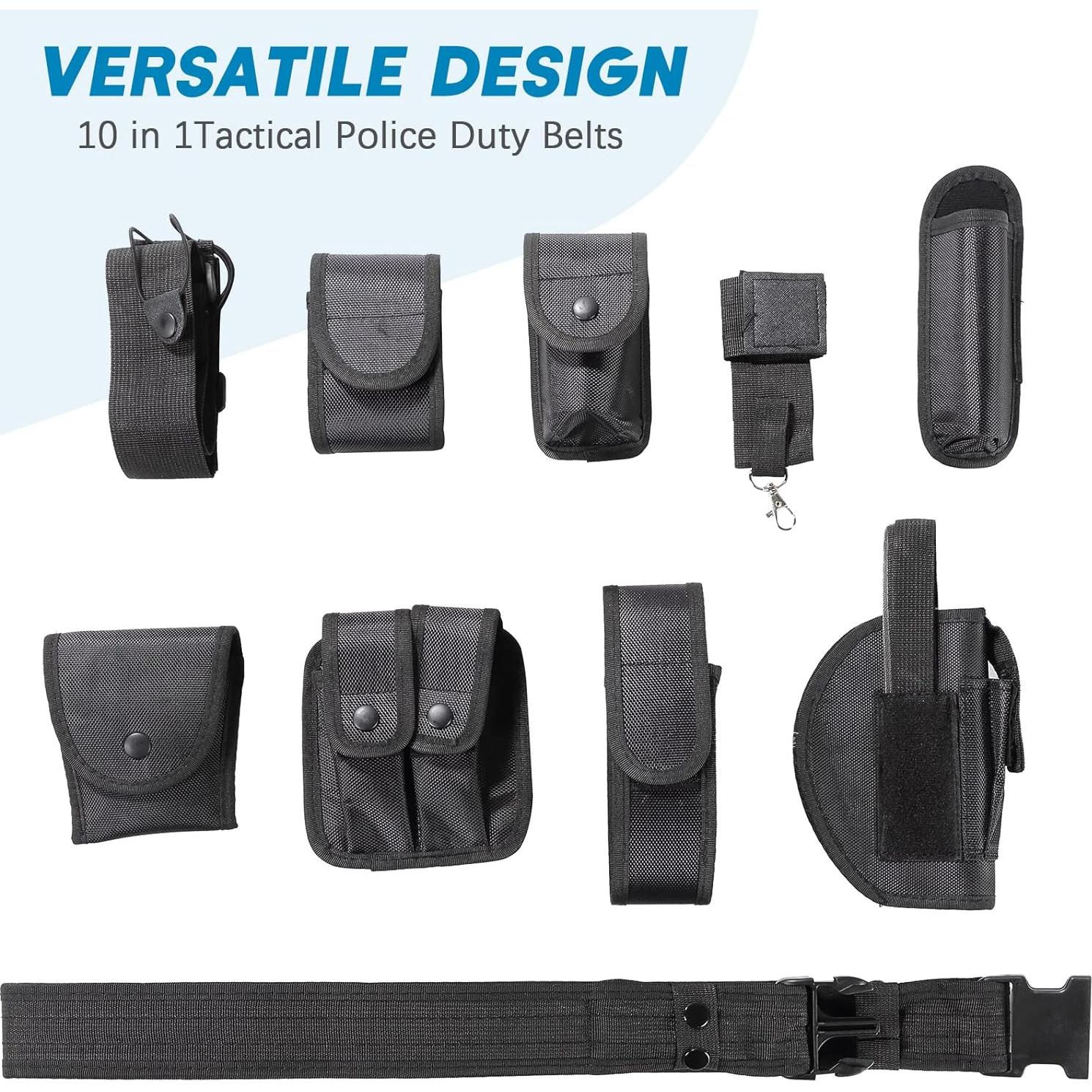 Cinturón Táctico NATGAI 10 en 1 Negro Ajustable 35-46 cm