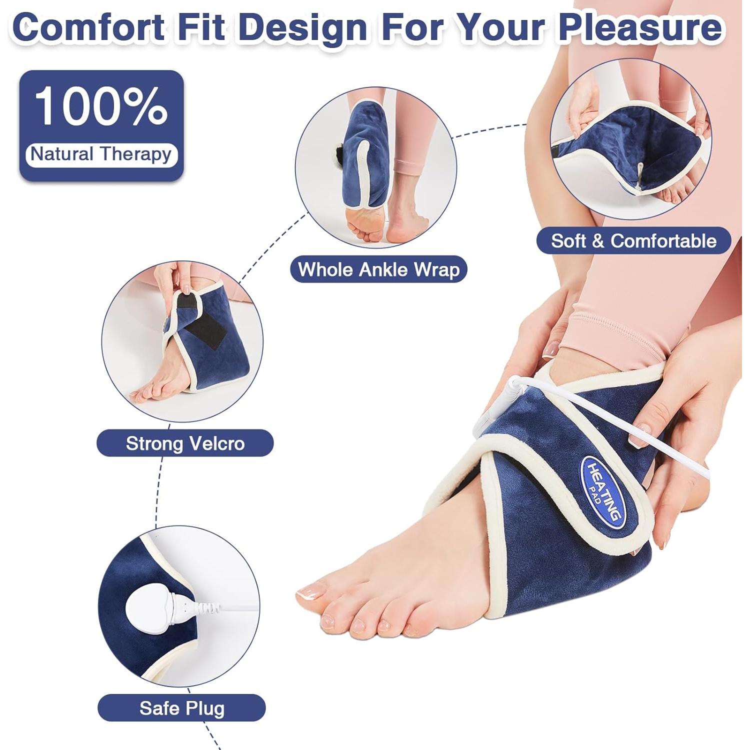 Almohadilla Térmica para Tobillo AOBOCO - Alivio Dolor 19x16cm