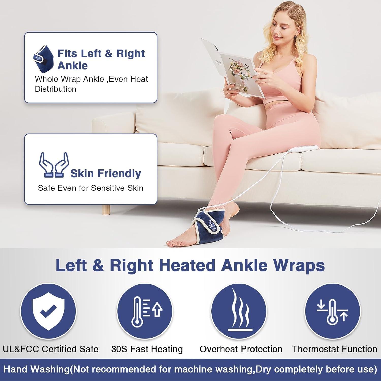 Almohadilla Térmica para Tobillo AOBOCO - Alivio Dolor 19x16cm