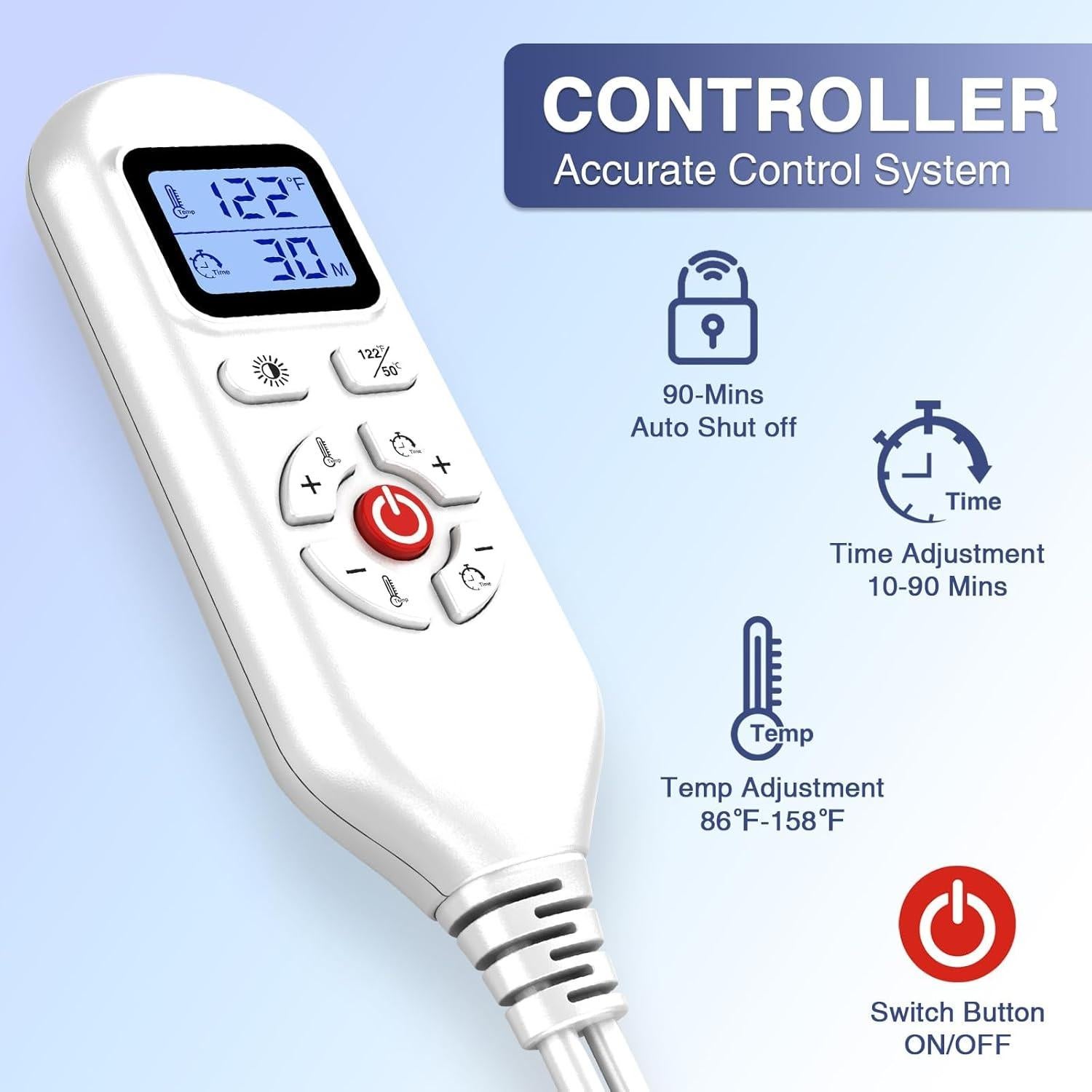 Almohadilla Térmica para Tobillo AOBOCO - Alivio Dolor 19x16cm