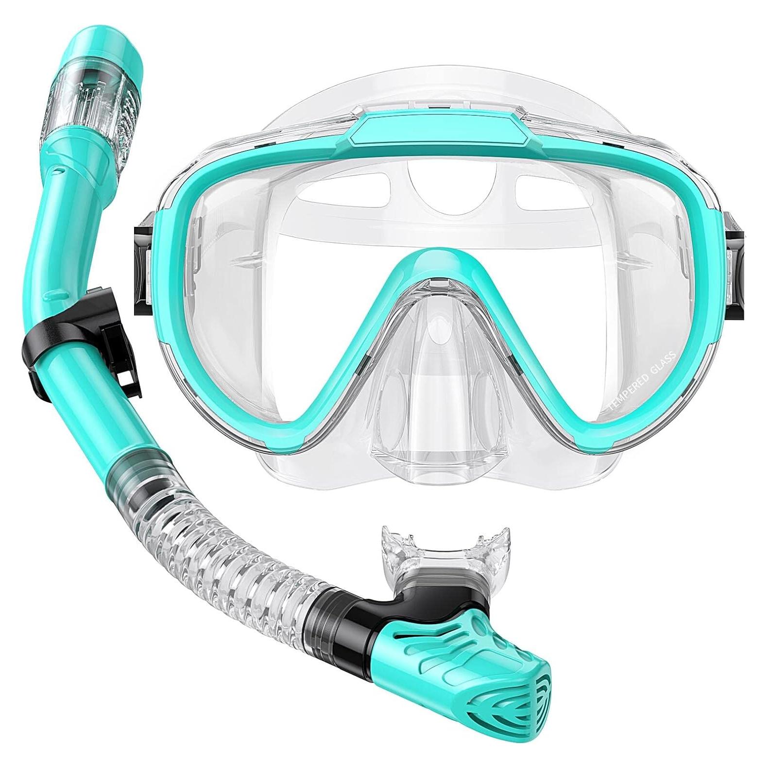Juego de Snorkel Seovediary SS2-TMLV Adultos Antivaho Verde