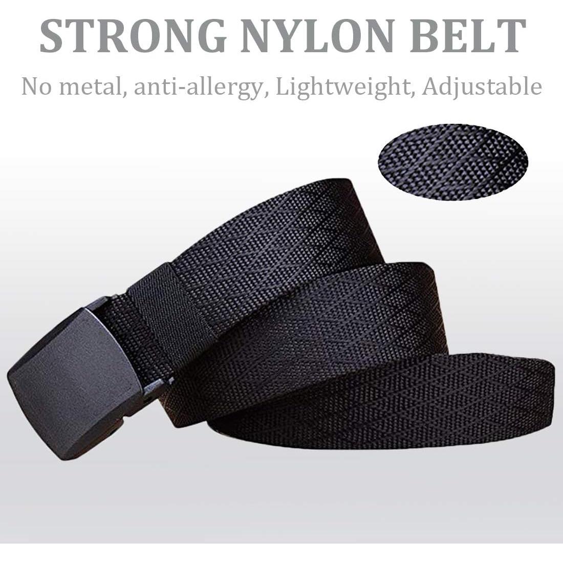 Cinturón Táctico Militar WYuZe Ajustable Nylon Negro 125 cm