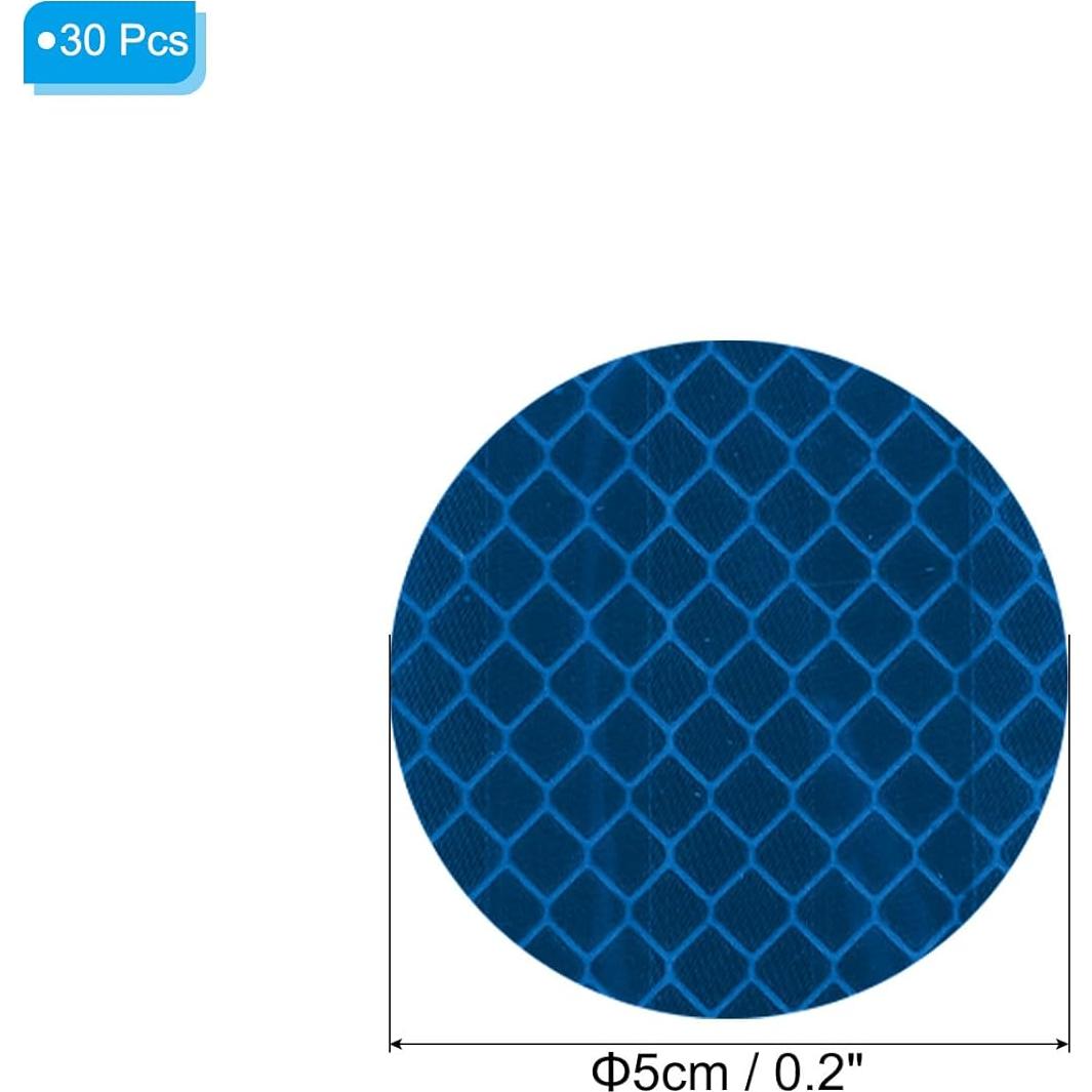Calcomanías Reflectantes PATIKIL 30 Pcs Azul 5x5 cm