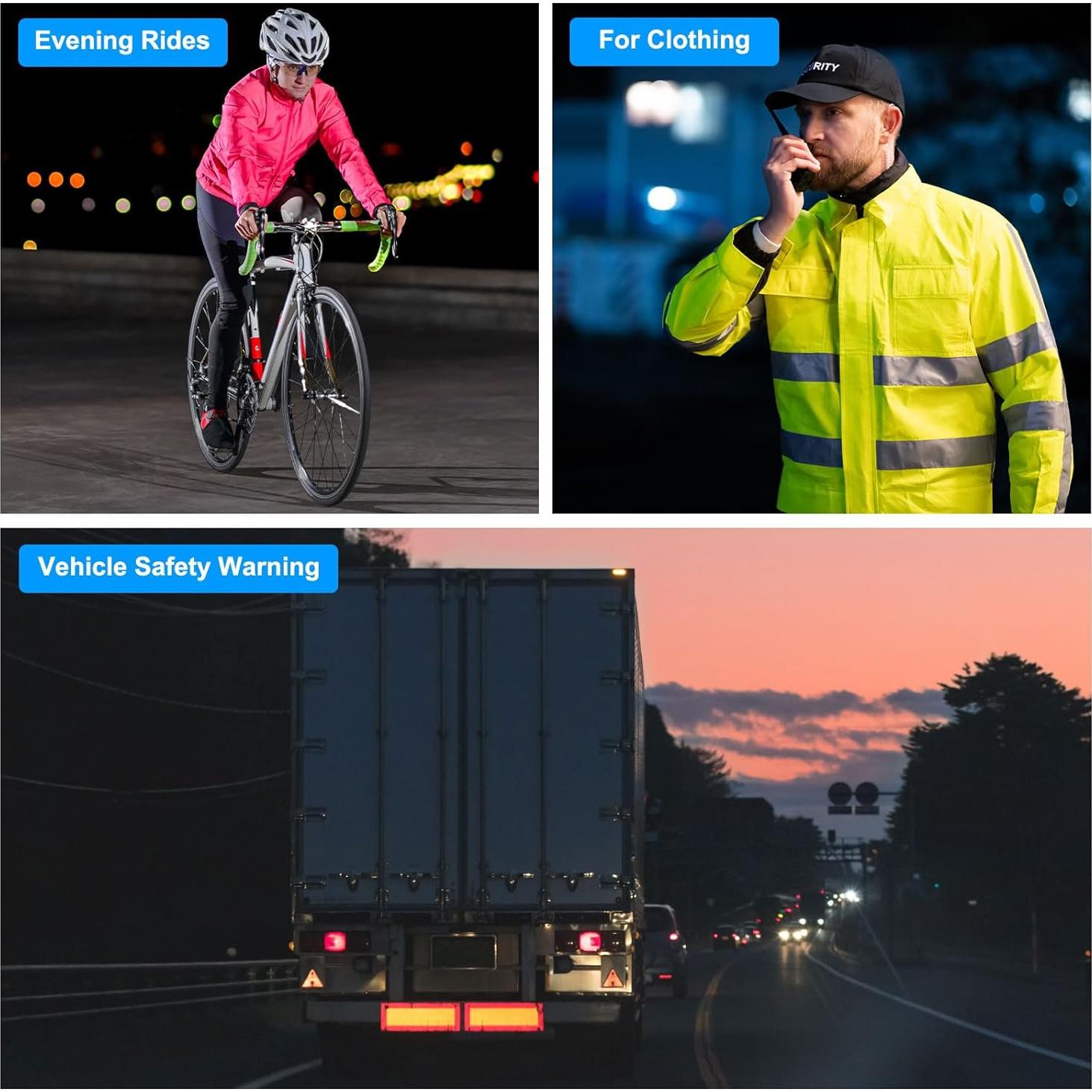 Calcomanías Reflectantes PATIKIL 30 Pcs Azul 5x5 cm