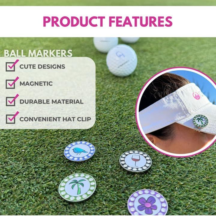 Clip de Sombrero Obirdie con Marcador de Pelota de Golf Birdie