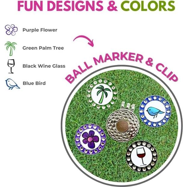 Clip de Sombrero Obirdie con Marcador de Pelota de Golf Birdie