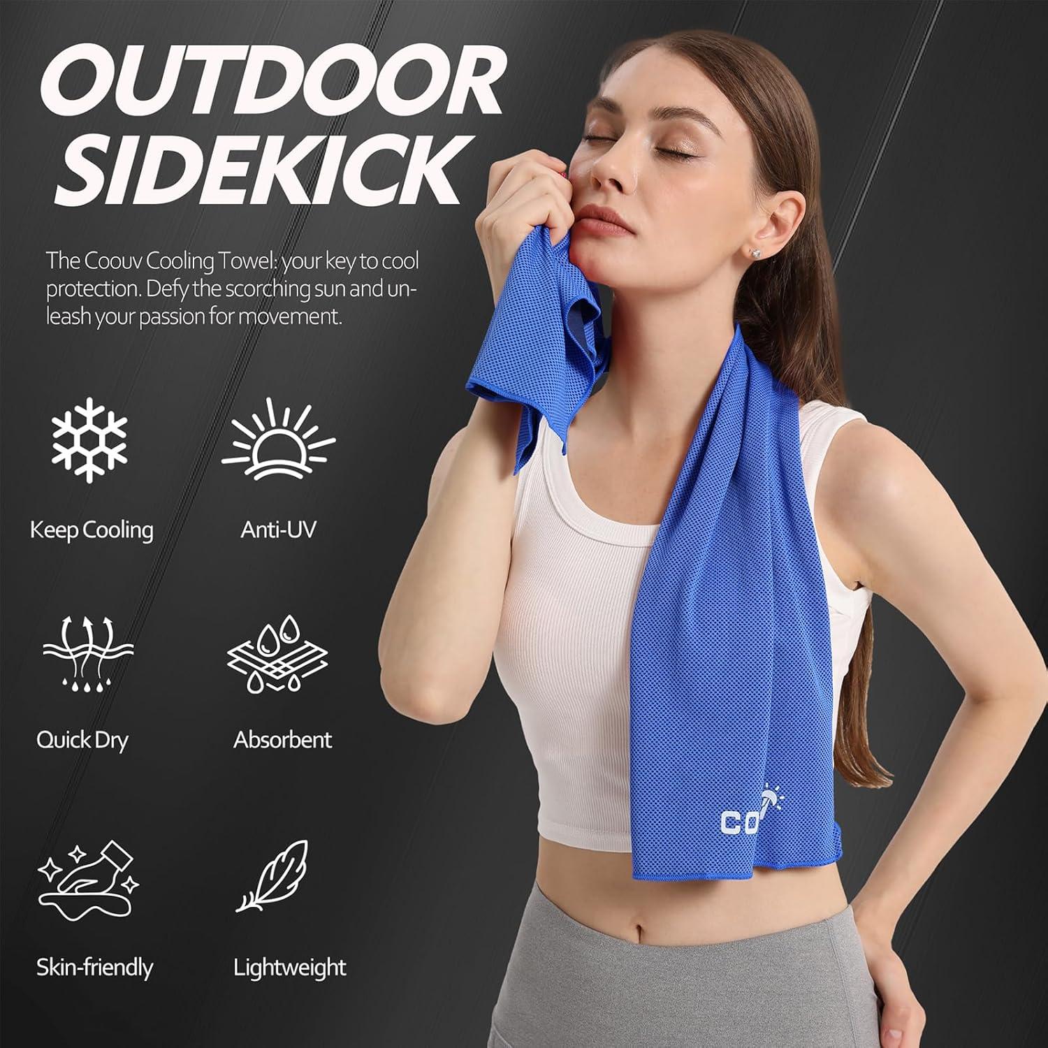 Toallas Refrigerantes COOUV 98x30 cm 2 Paquetes Microfibra