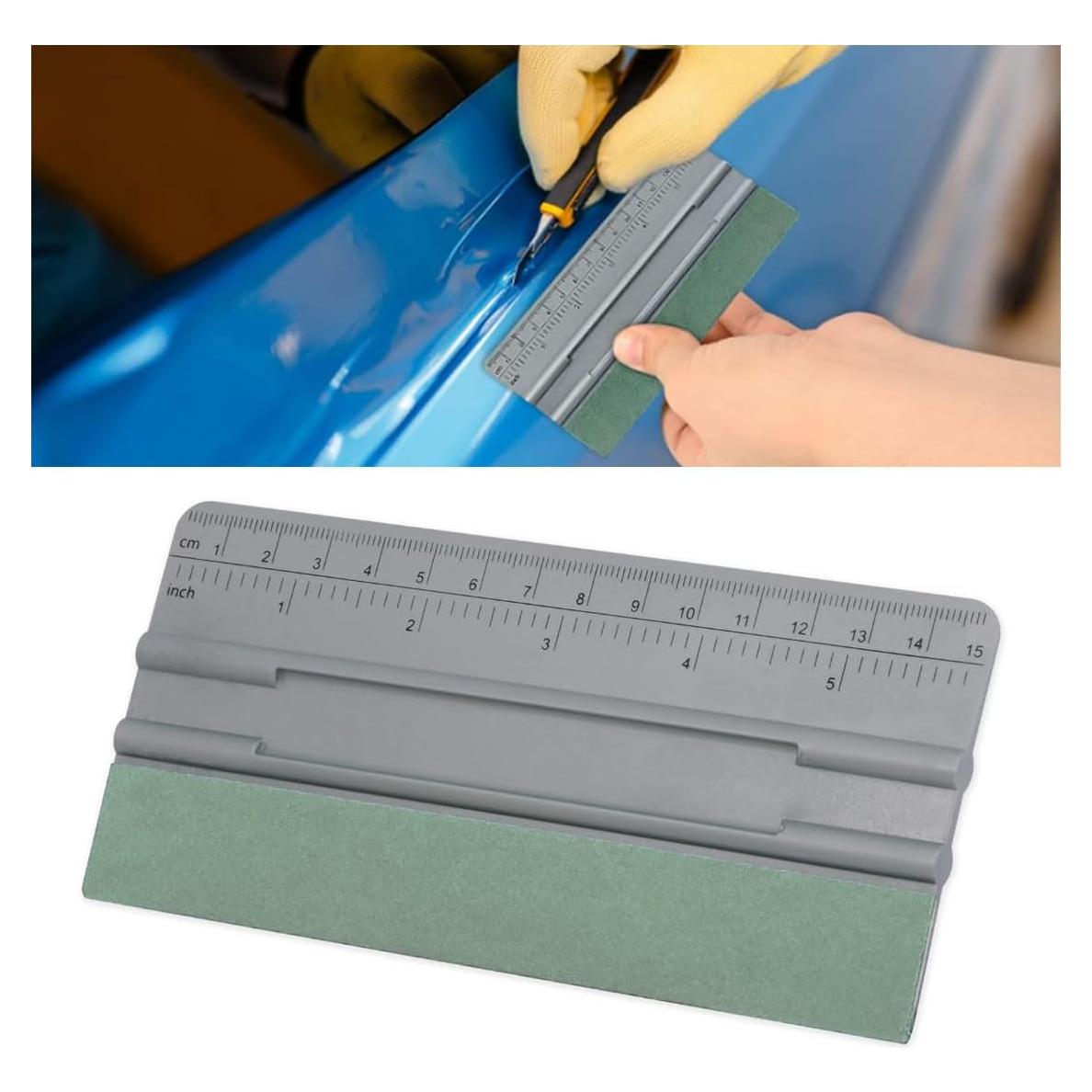 Raspador de Vinilo GLSOWEE 15CM con Regla y Bisel Suave