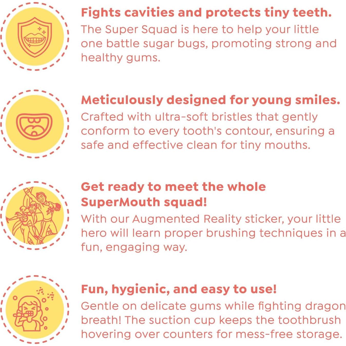 Cepillo de Dientes Ultra Suave SuperMouth para Niños 0-5 Años