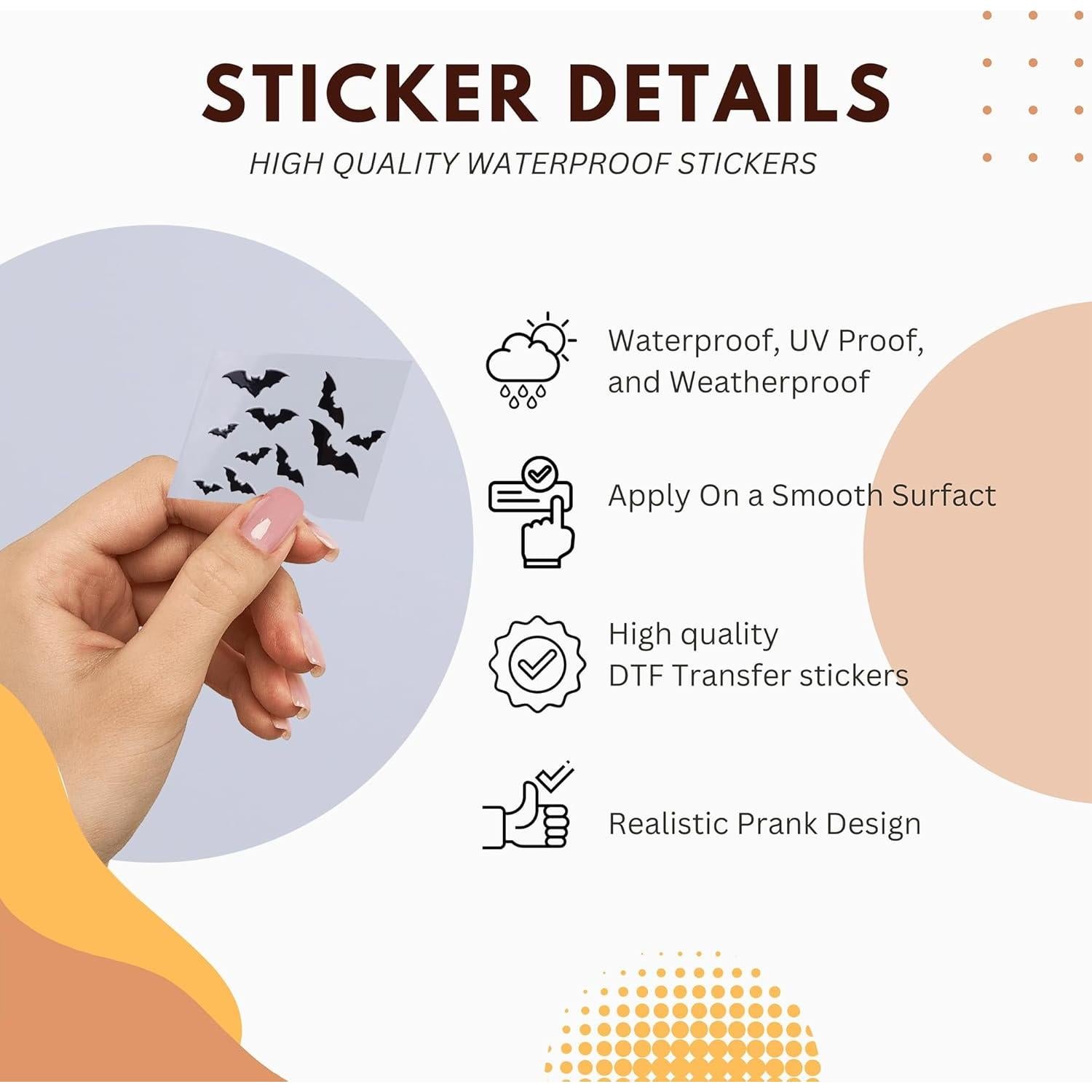 Calcomanías de Murciélagos Halloween Miarita - 3 Pcs Vinilo