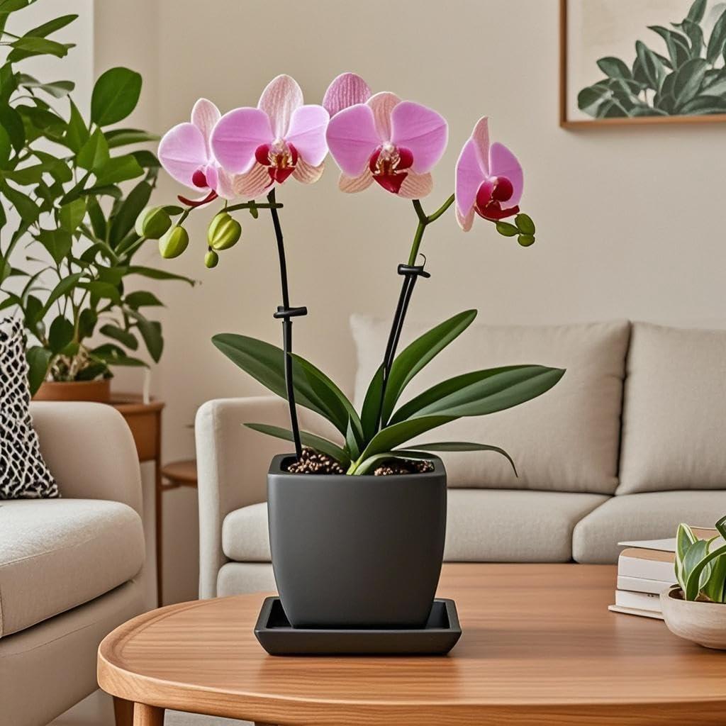 Plato Cuadrado Cerámica Negra 10.16 cm Saupotcer 2 Paquete