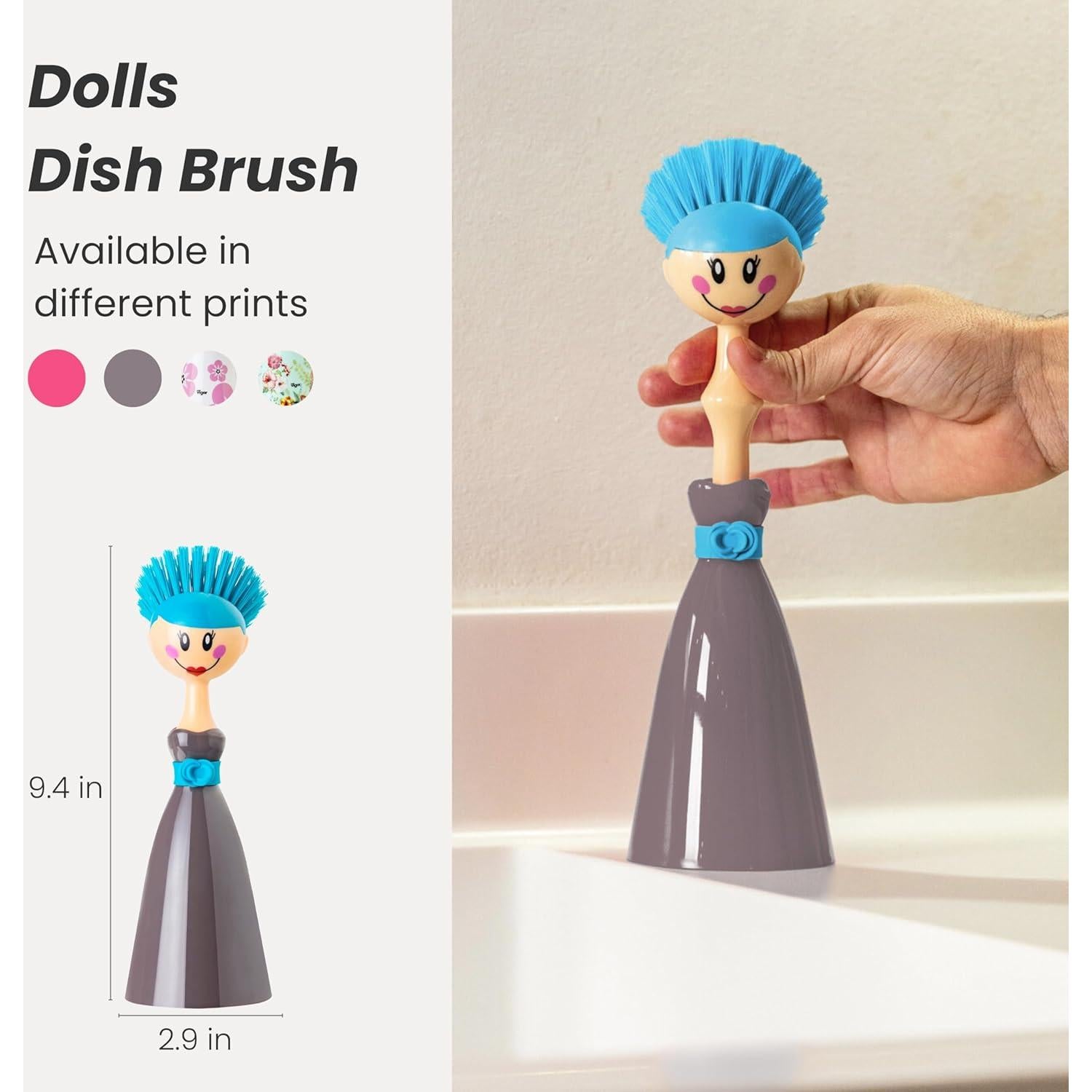 Cepillo de Platos Vigar con Mango Ergonómico y Soporte Vestido