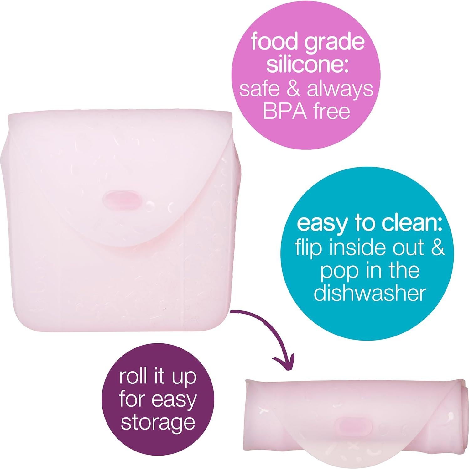 Bolsillo de Sándwich de Silicona b.box Berry - Reutilizable