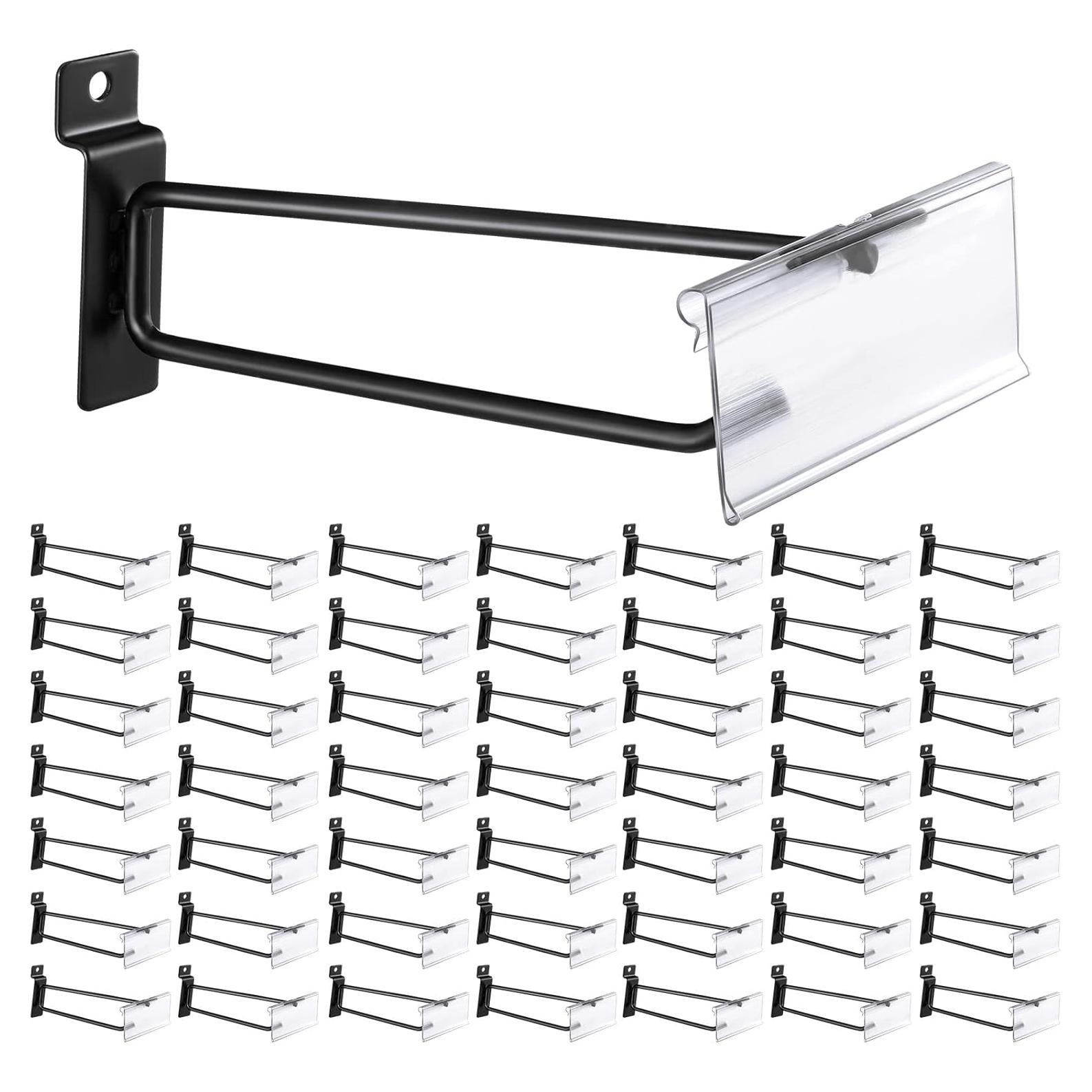 Ganchos de Slatwall 20 cm Oudain - 25 Pcs Metal Negro