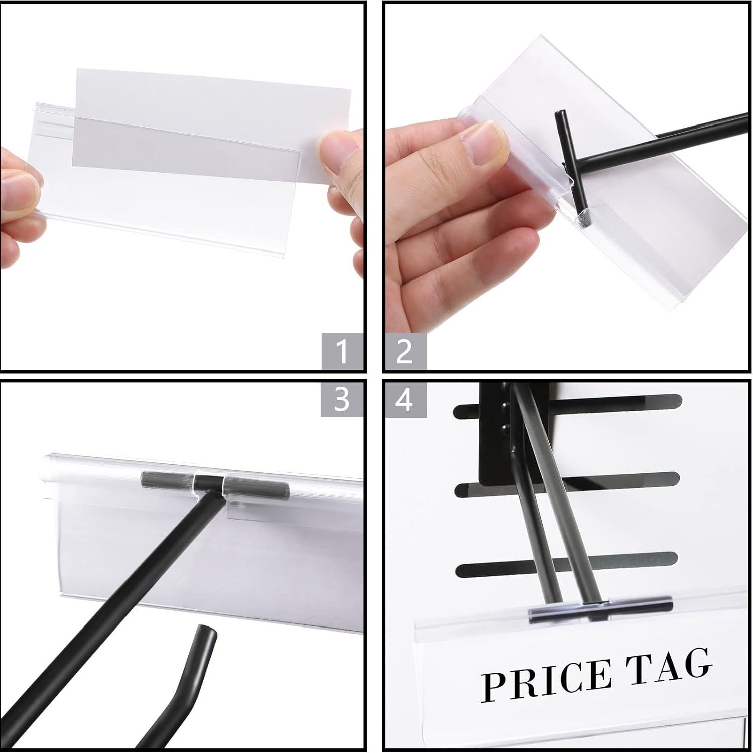 Ganchos de Slatwall 20 cm Oudain - 25 Pcs Metal Negro