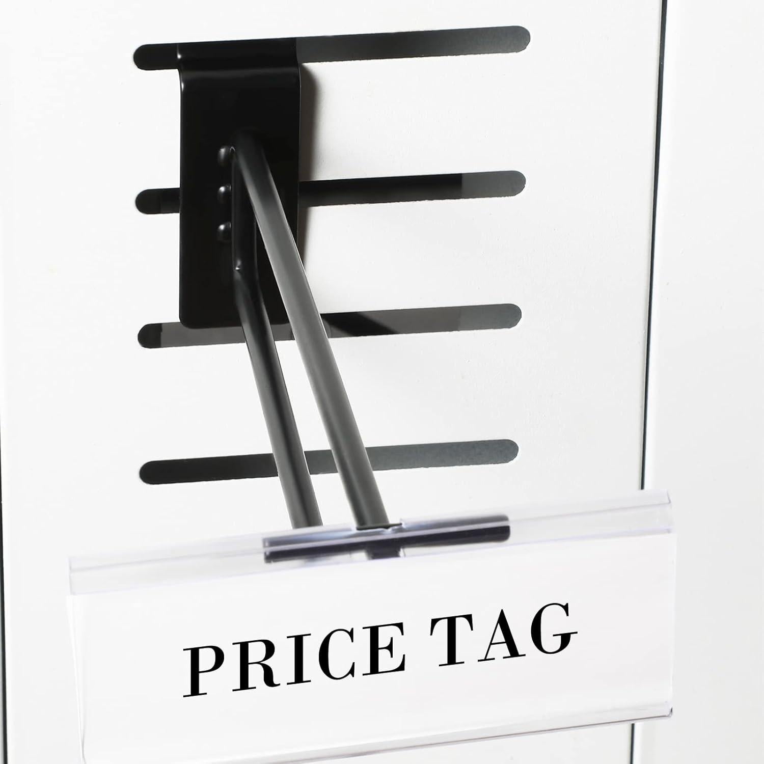 Ganchos de Slatwall 20 cm Oudain - 25 Pcs Metal Negro