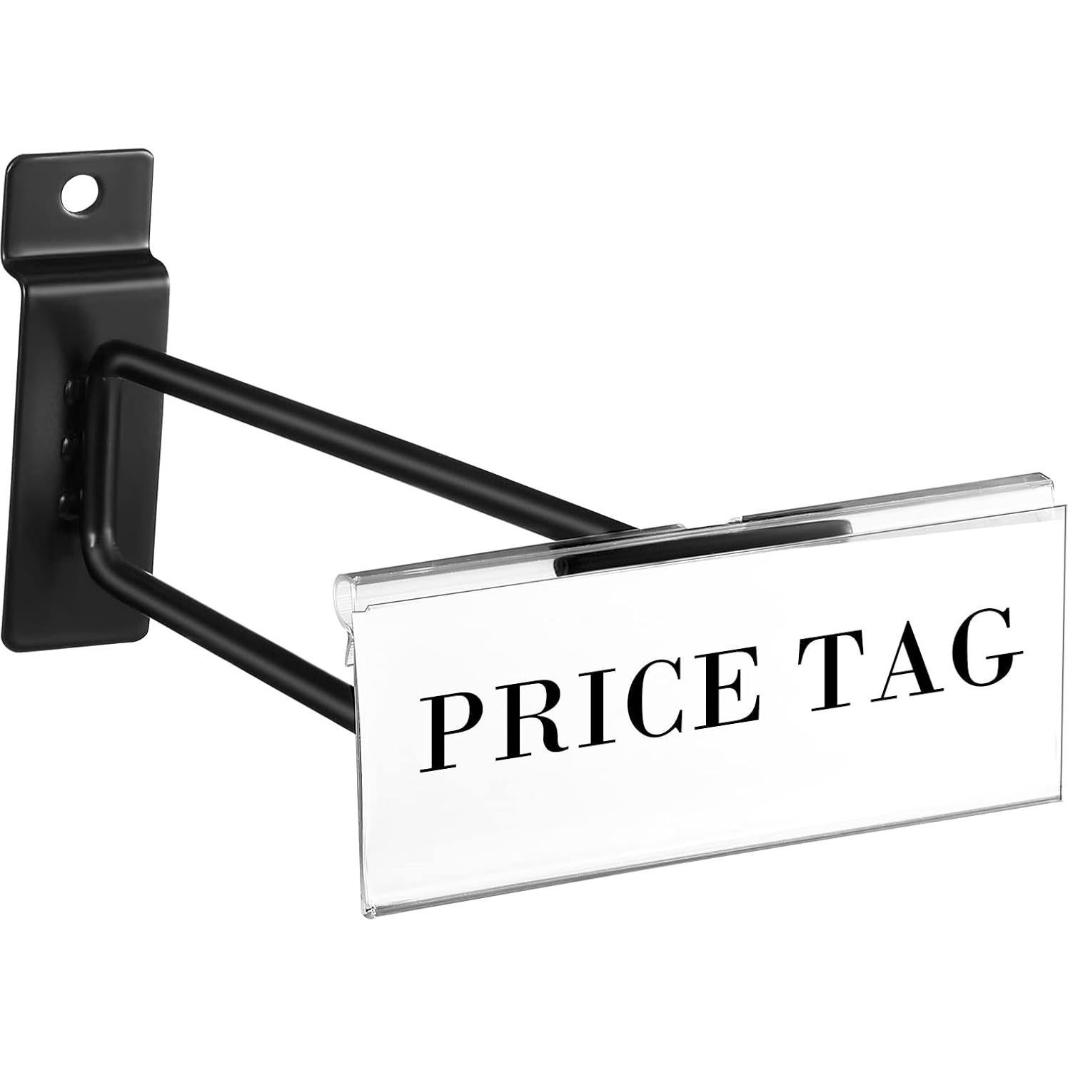 Ganchos de Slatwall 20 cm Oudain - 25 Pcs Metal Negro