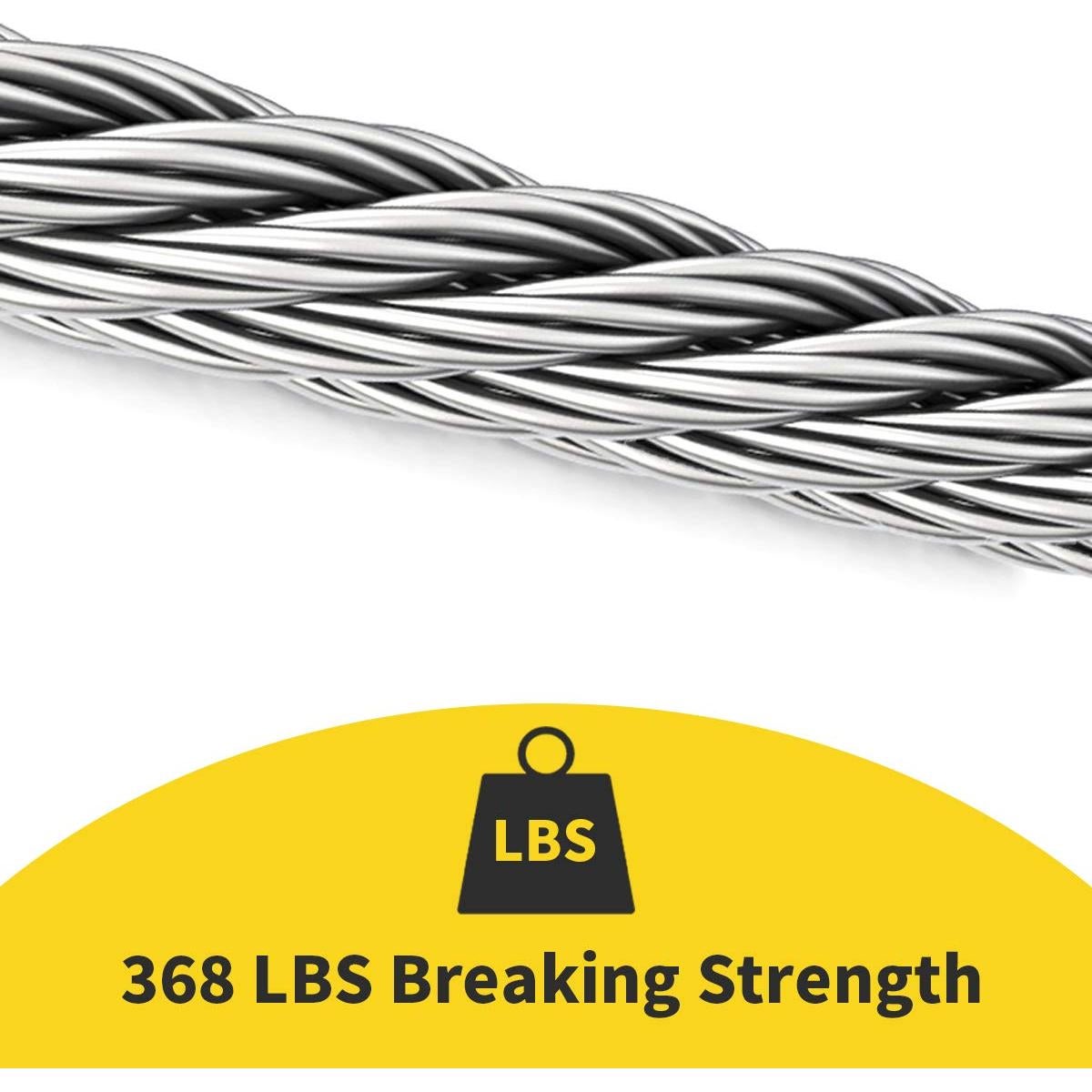 Cuerda de Alambre de Acero Inoxidable 304 30.48M 1.59mm 50 Manguitos