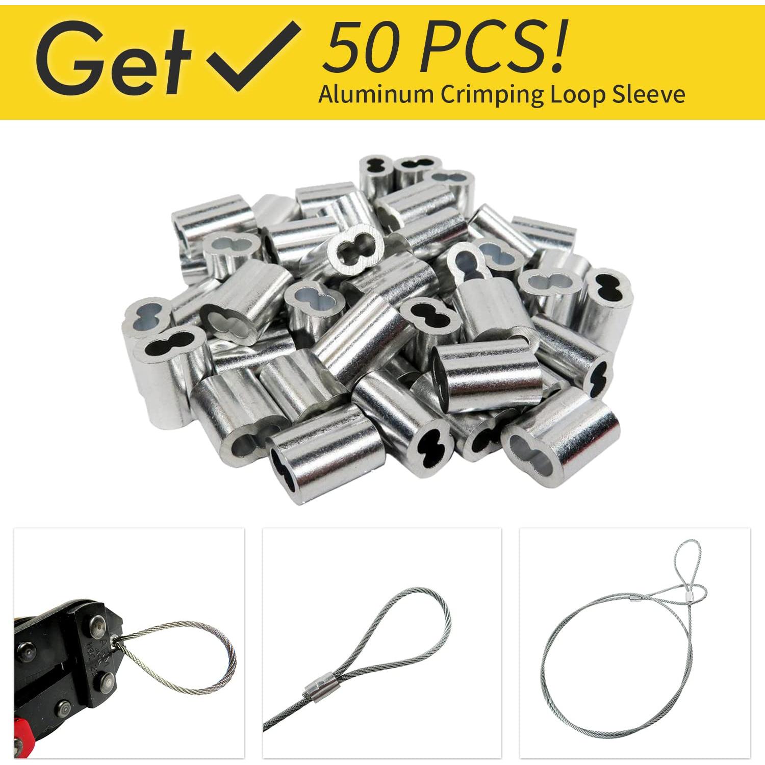 Cuerda de Alambre de Acero Inoxidable 304 30.48M 1.59mm 50 Manguitos