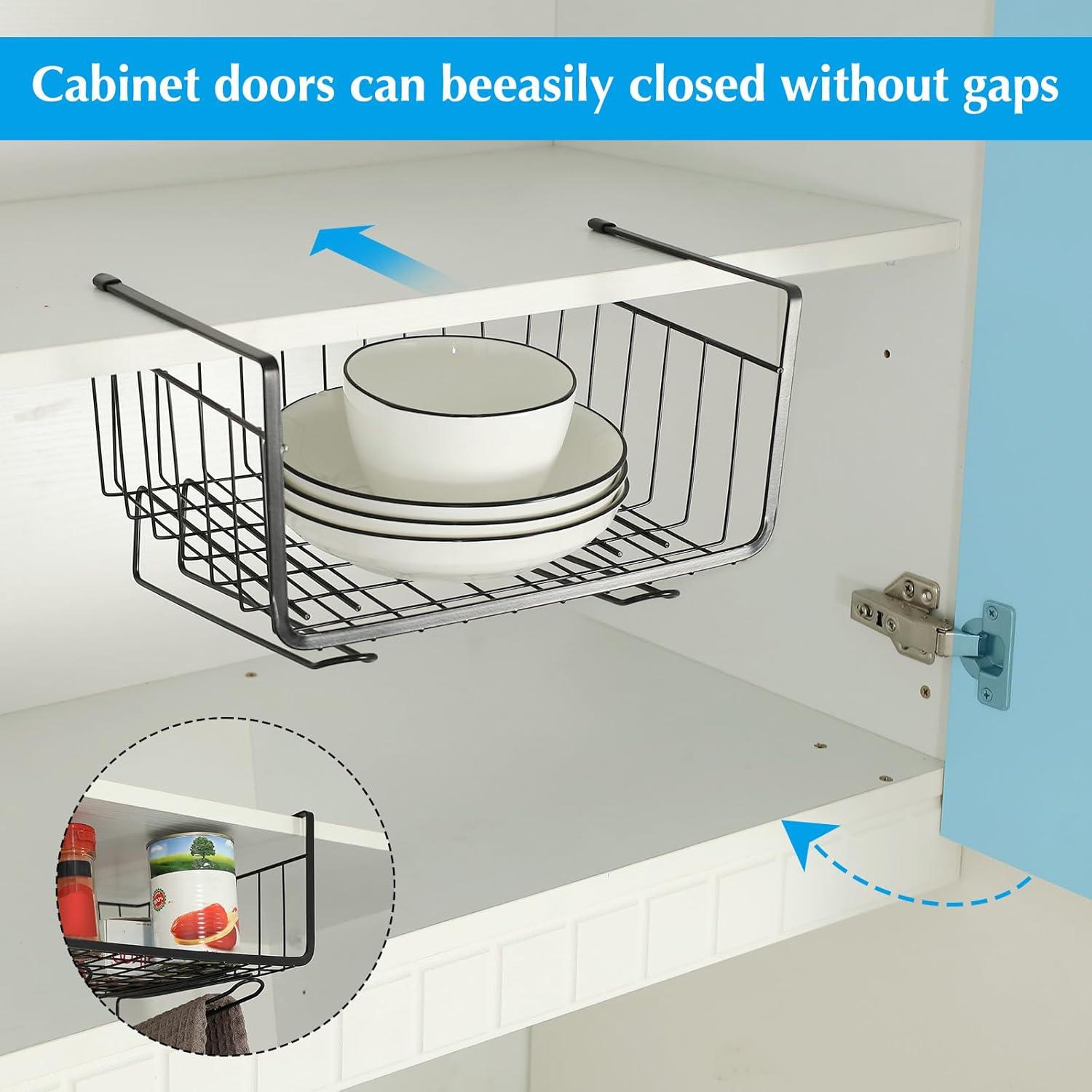 Cestas de Almacenamiento Colgantes HOMOKUS 3 Piezas Negro