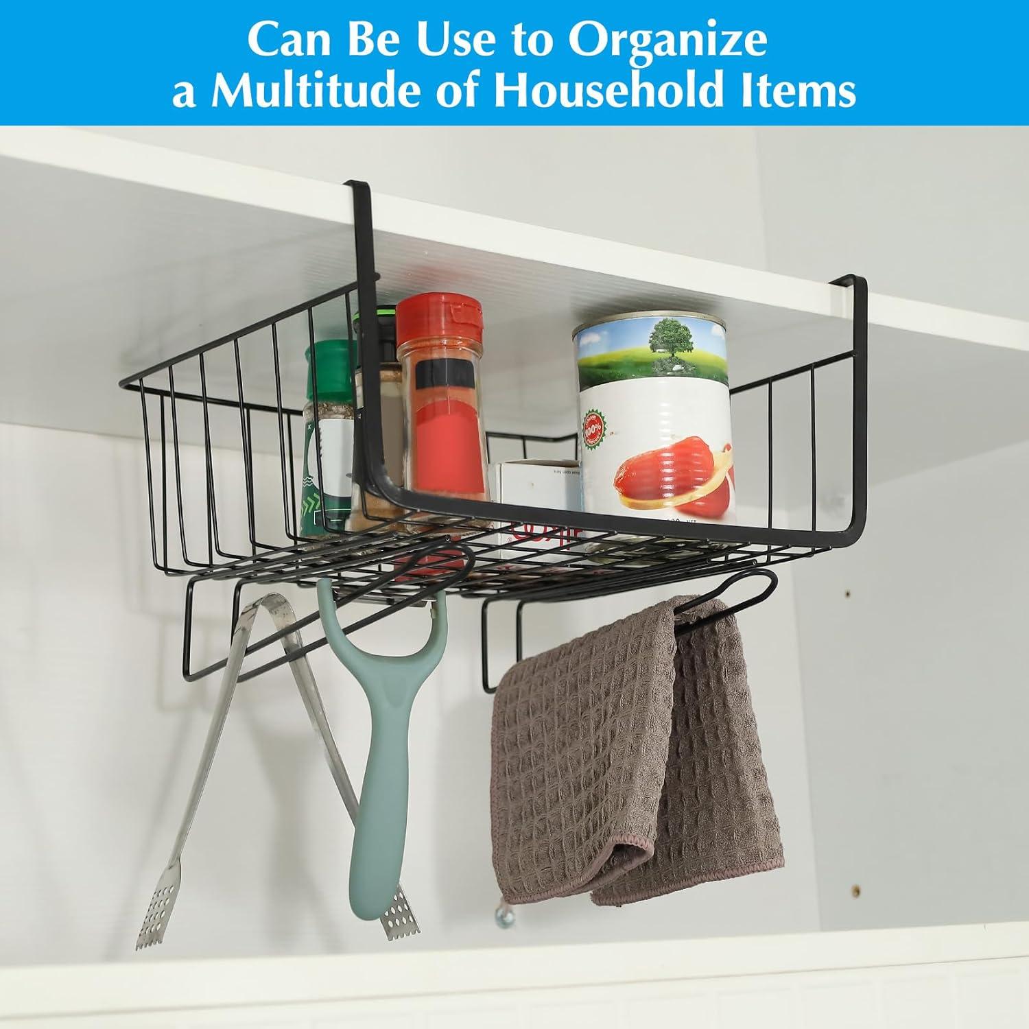 Cestas de Almacenamiento Colgantes HOMOKUS 3 Piezas Negro